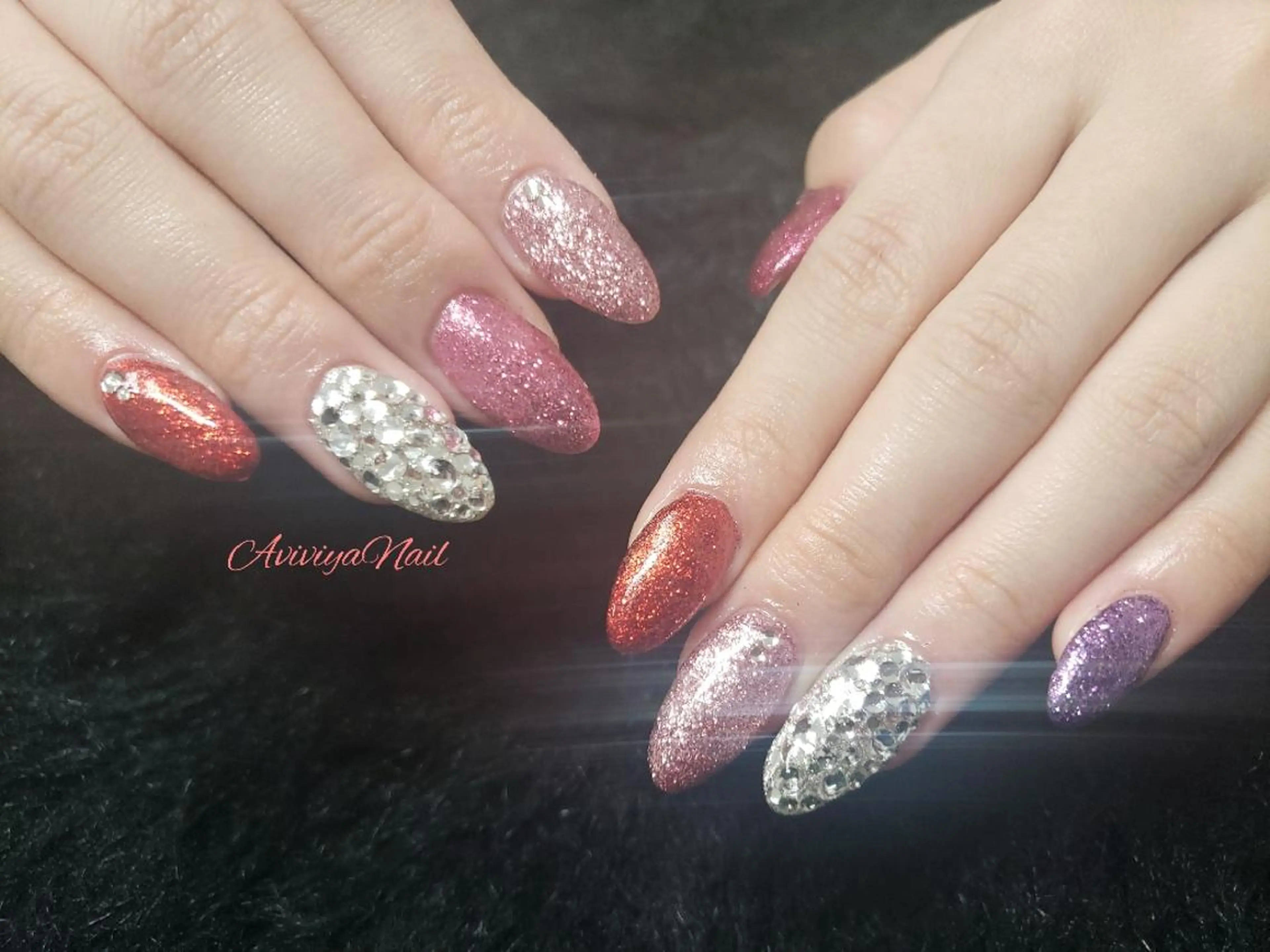 ネイル ラメ(グリッター) AviviyaNail所属・kubo ayaのネイルデザイン
