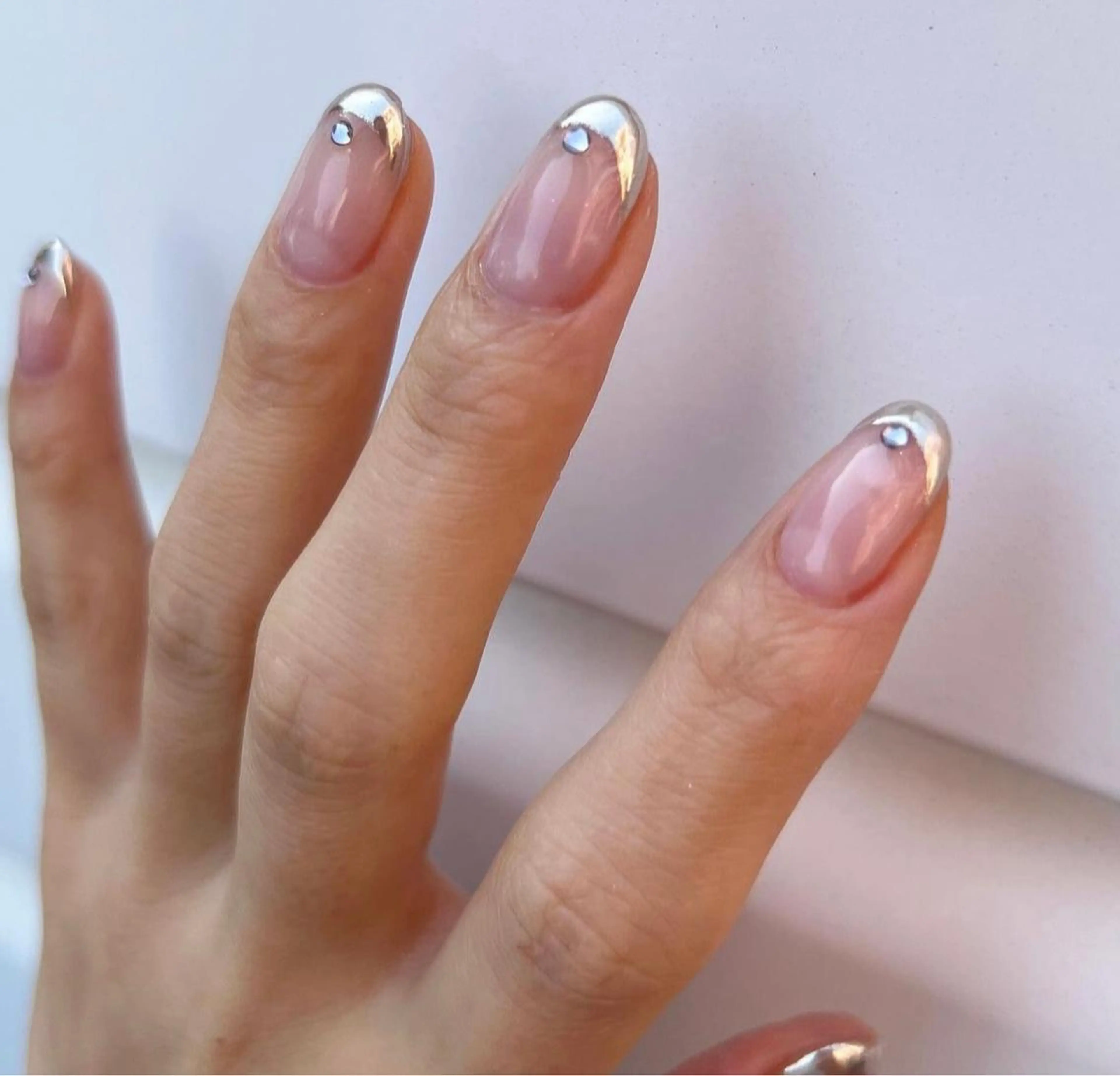 《初回オフ無料》mirror/gradation nail ¥5200の写真