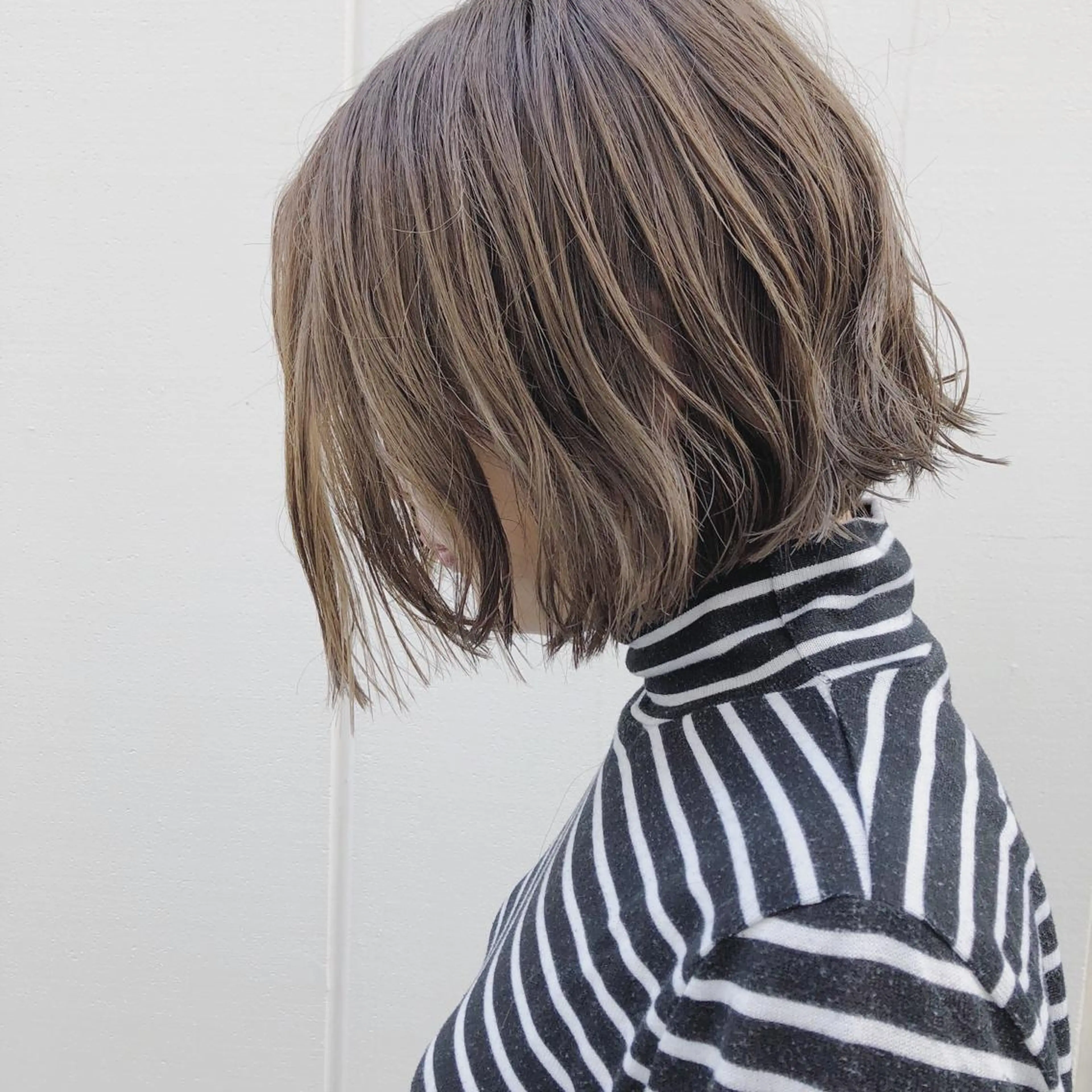 ショート カラー くせ毛 ノグチ ユウキ/ボブのヘアスタイル