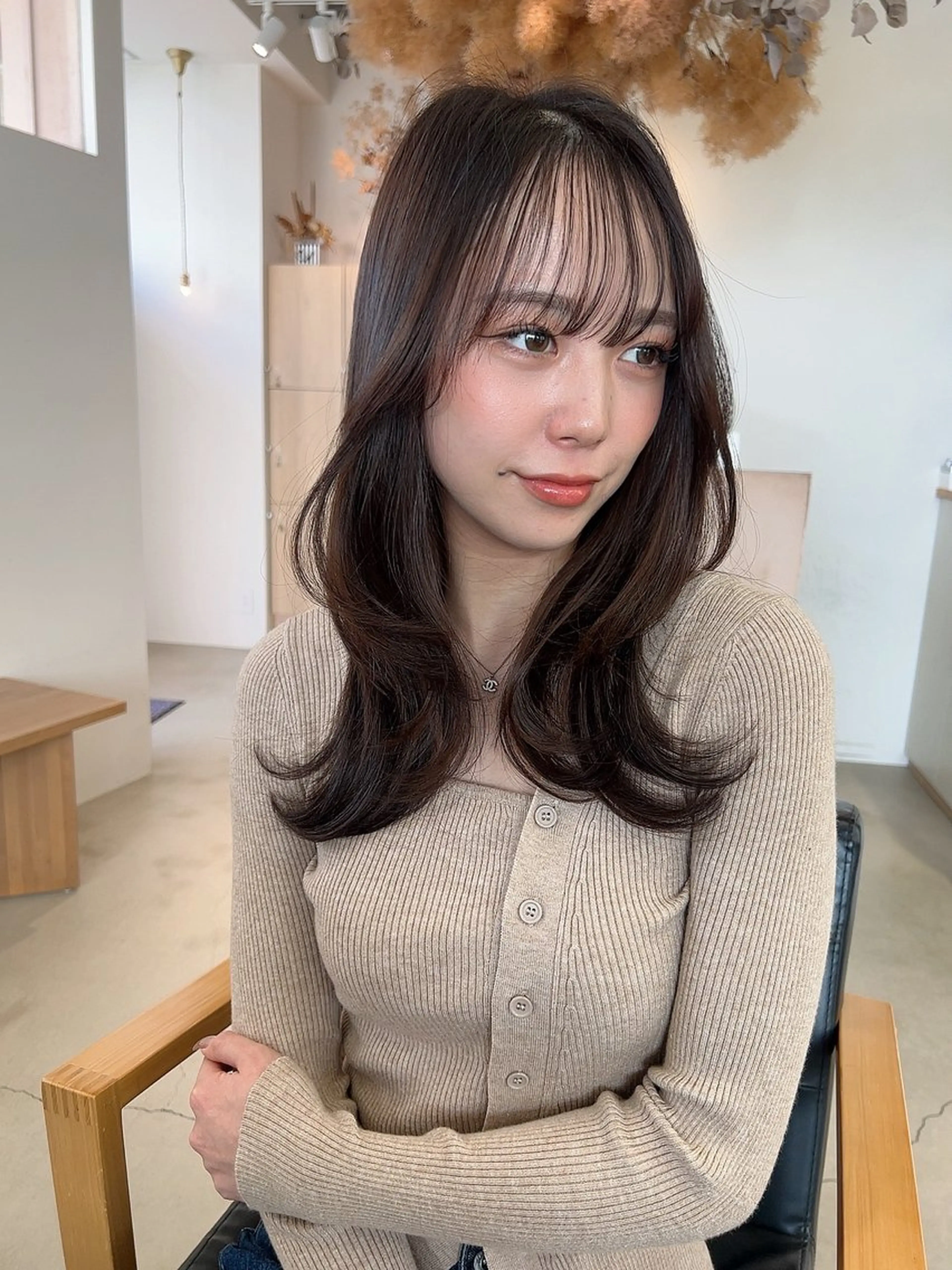 ロング レイヤーカット カット ヘアカラー トリートメント vince. moekoのヘアスタイル