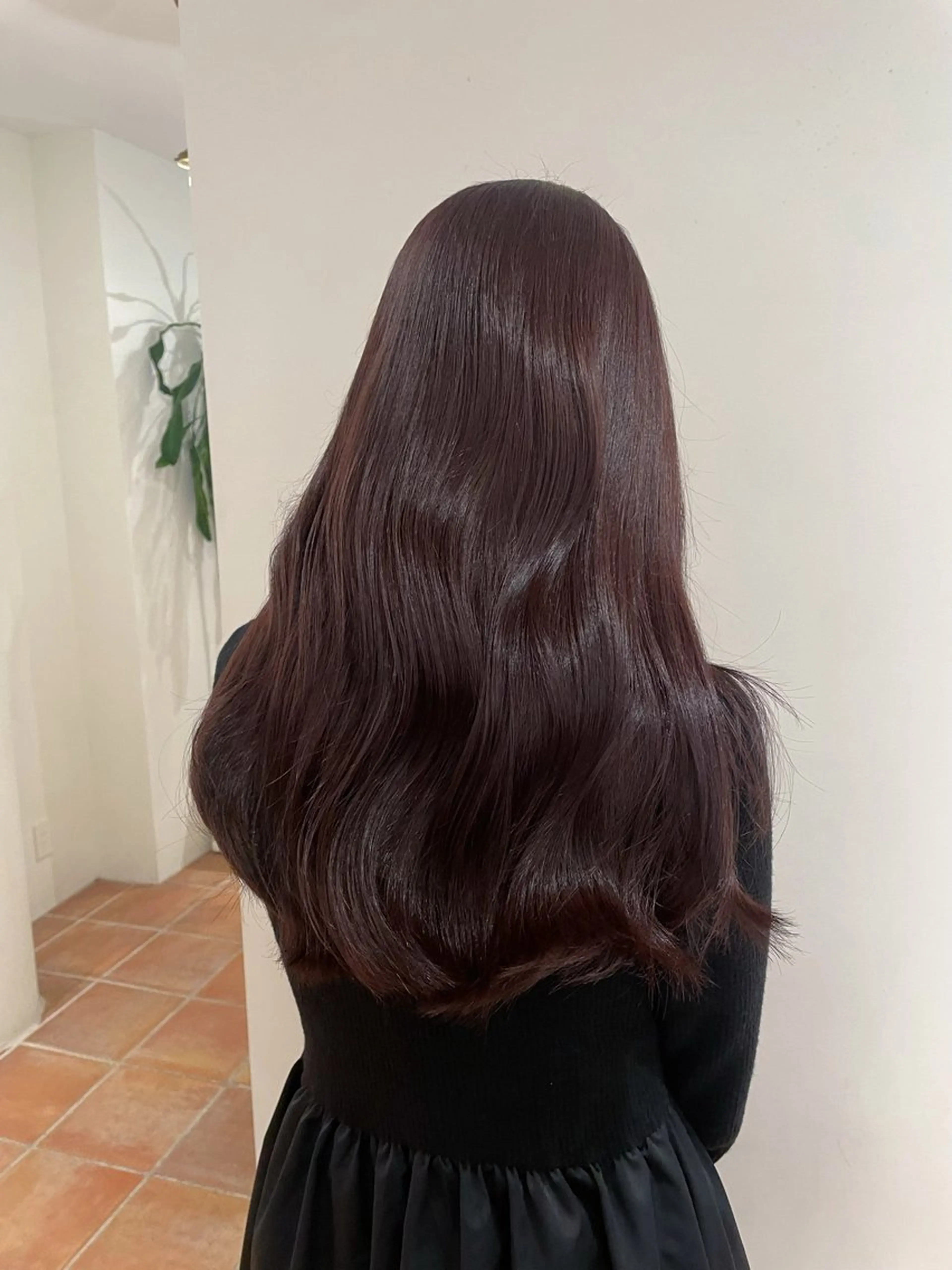 ロング チョコレートブラウン ヘアカラー ホリグチ ルナのヘアスタイル