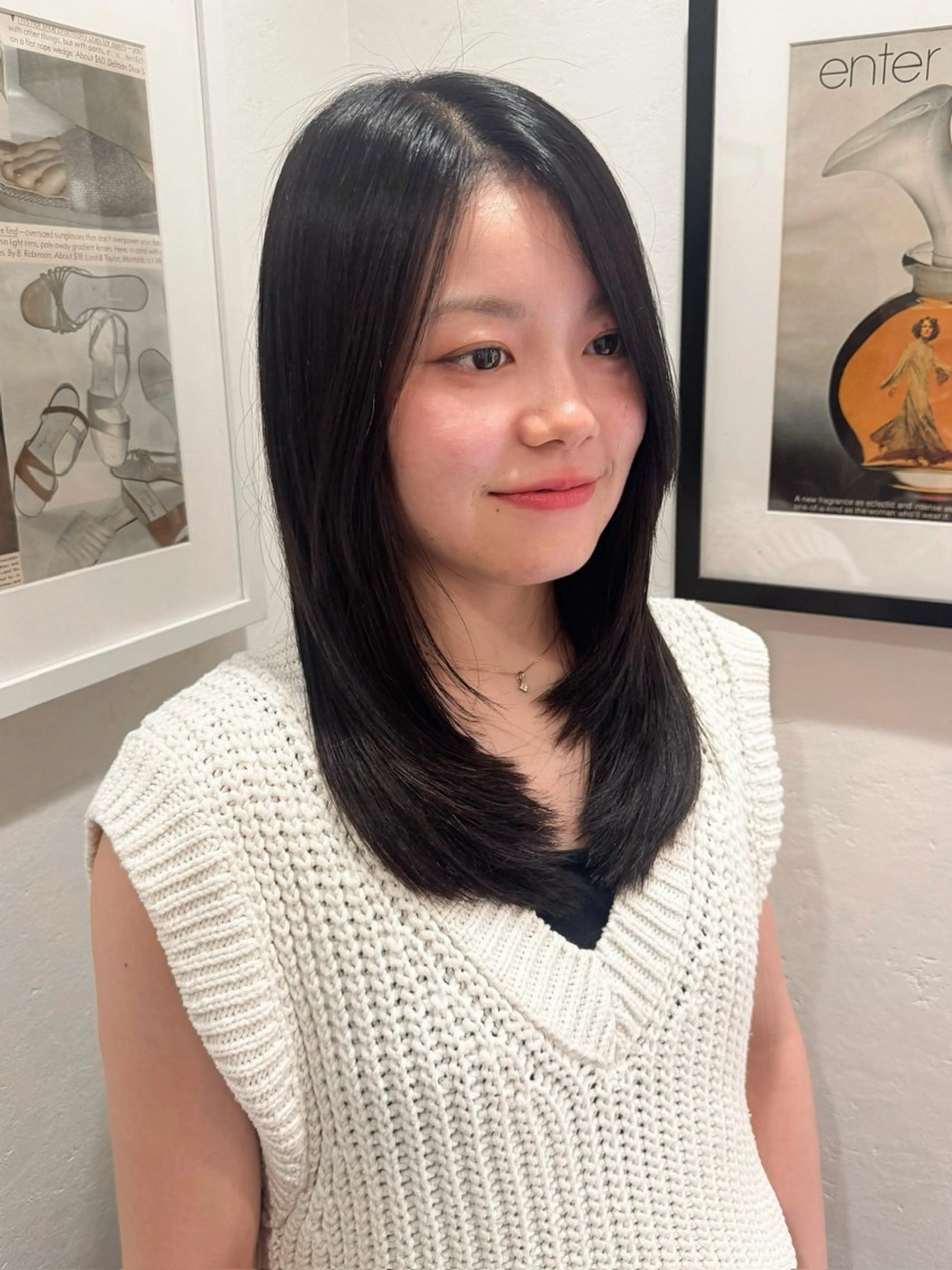 ミディアム カット ヘアカラー トリートメント 🫧ボブ／縮毛矯正／ 韓国／ゆーな🫧‪のヘアスタイル