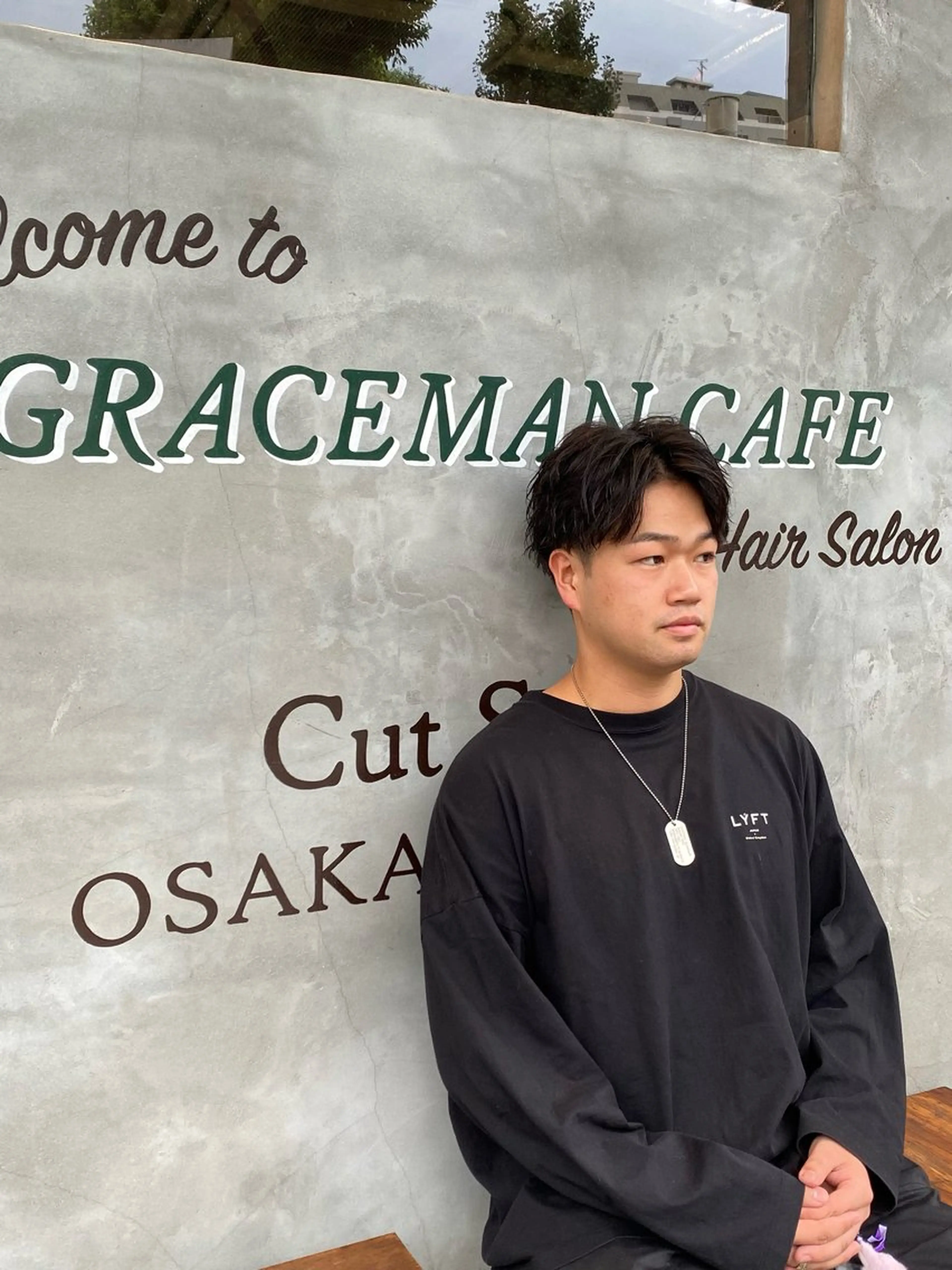 ミディアム パーマ メンズ ミディアムパーマ メンズパーマ ツイストスパイラルパーマ スパイラルパーマ カット パーマ メンズカット/パーマ 福島区SOSOのヘアスタイル