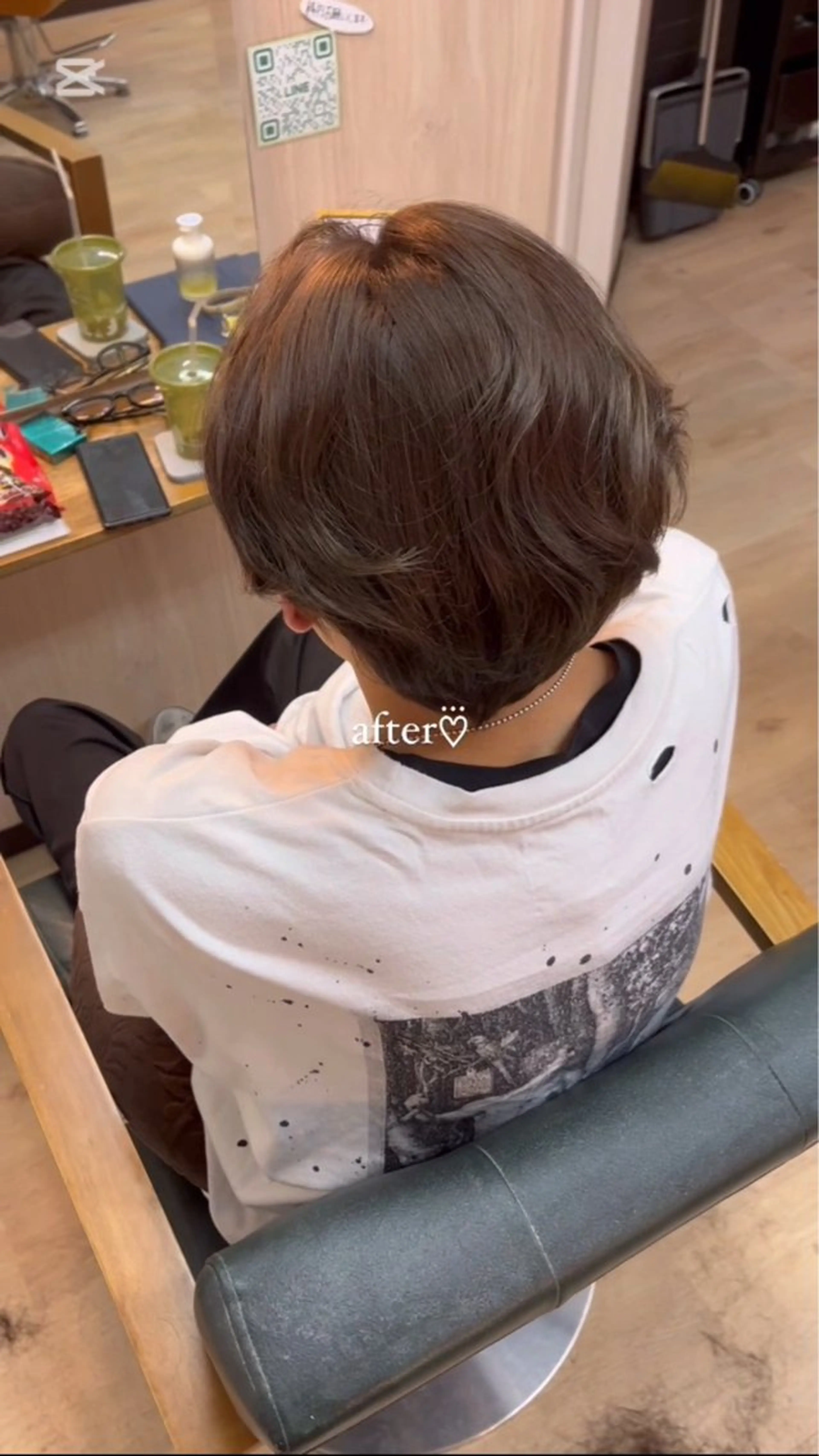 ショート パーマ メンズ カット MAHIRU🤍 艶髪･ストレート🫧のヘアスタイル