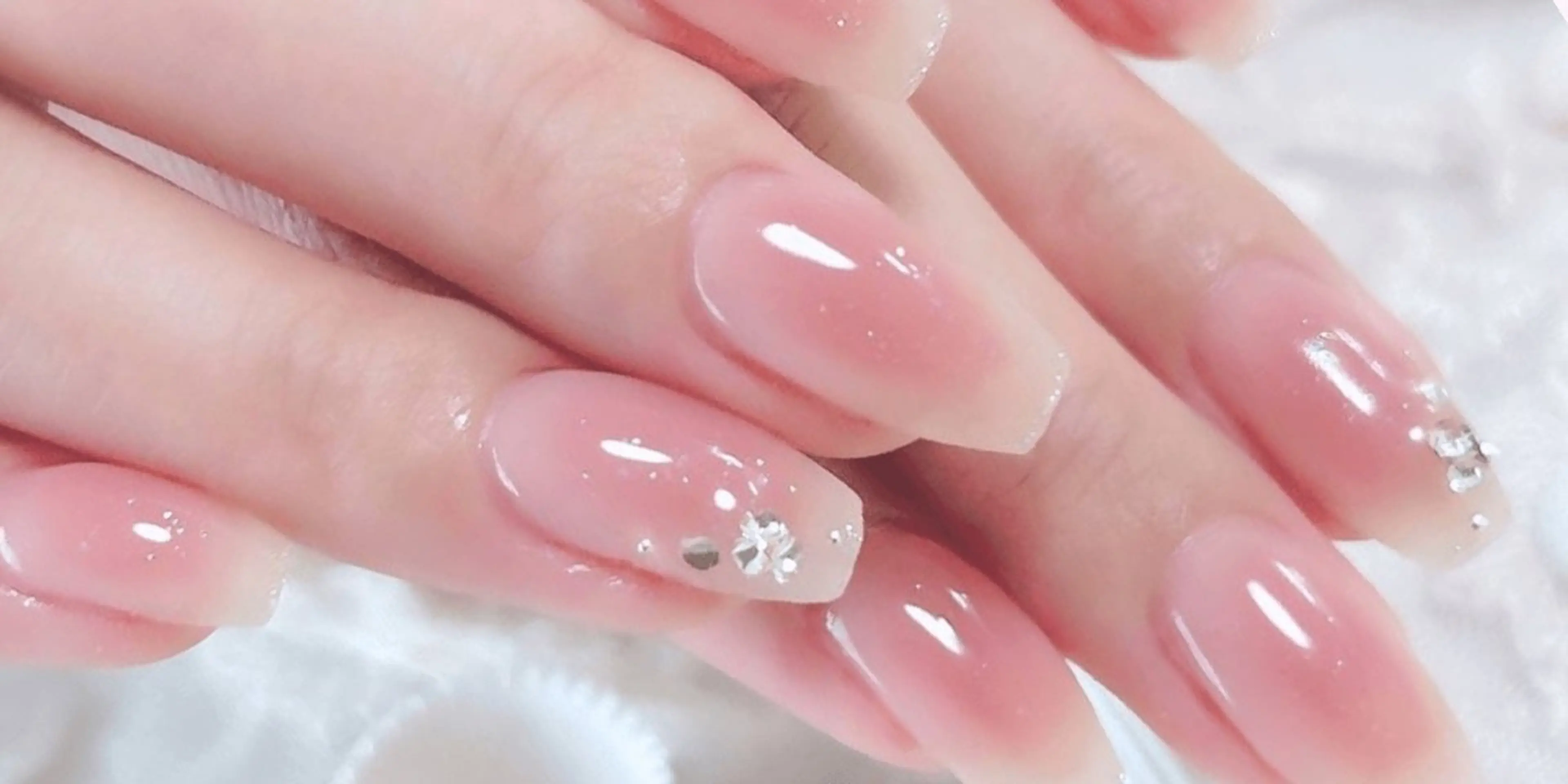 ネイル チークネイル 長さ出し フレンチネイル ジェルネイル ガーリー 中野駅から2分 MEO NAILのネイルデザイン