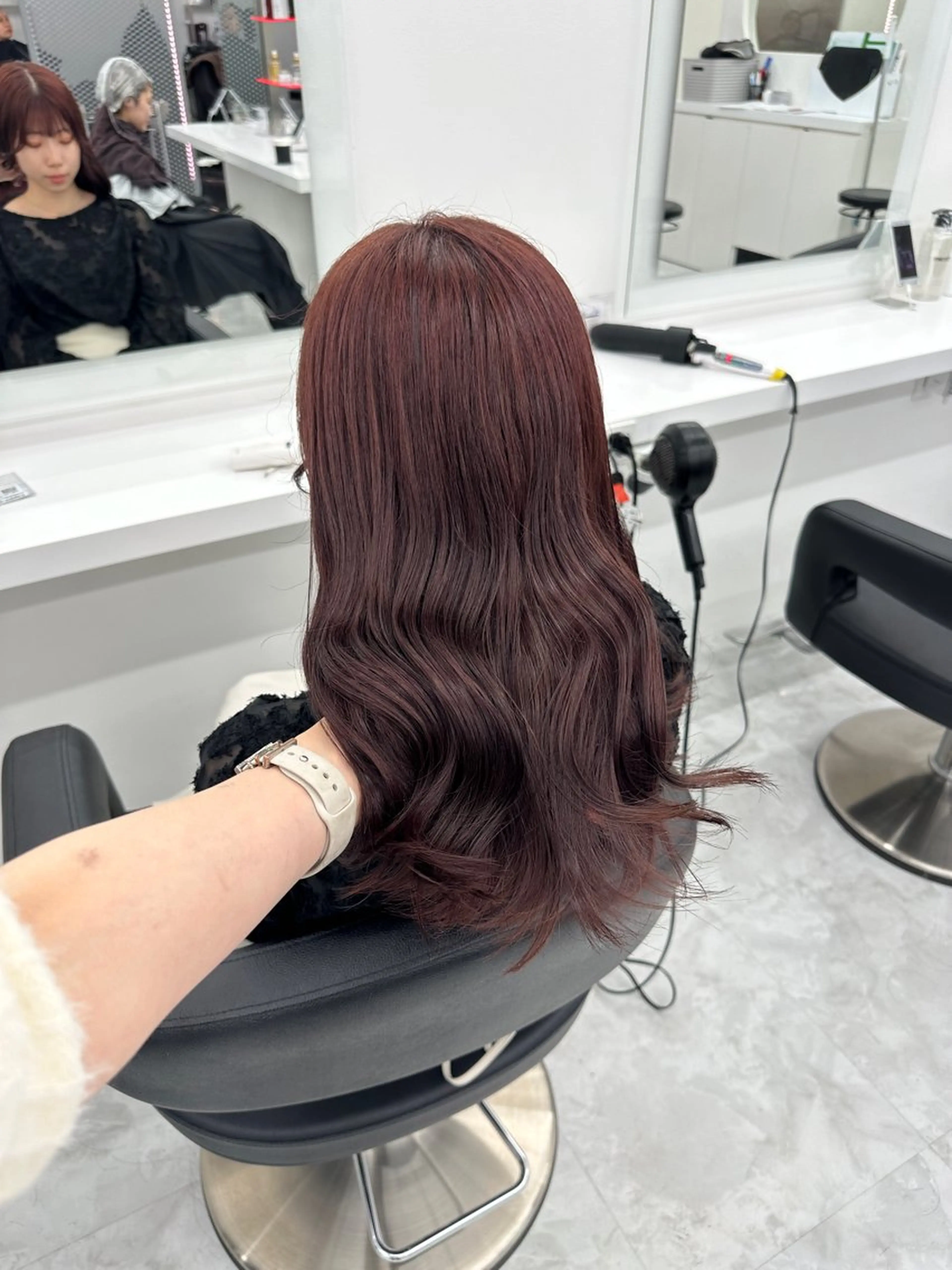 ロング カラー パーマ ヘアアレンジ メンズ キッズ ♥️韓国ヘア レイヤー♥️ゆりのヘアスタイル