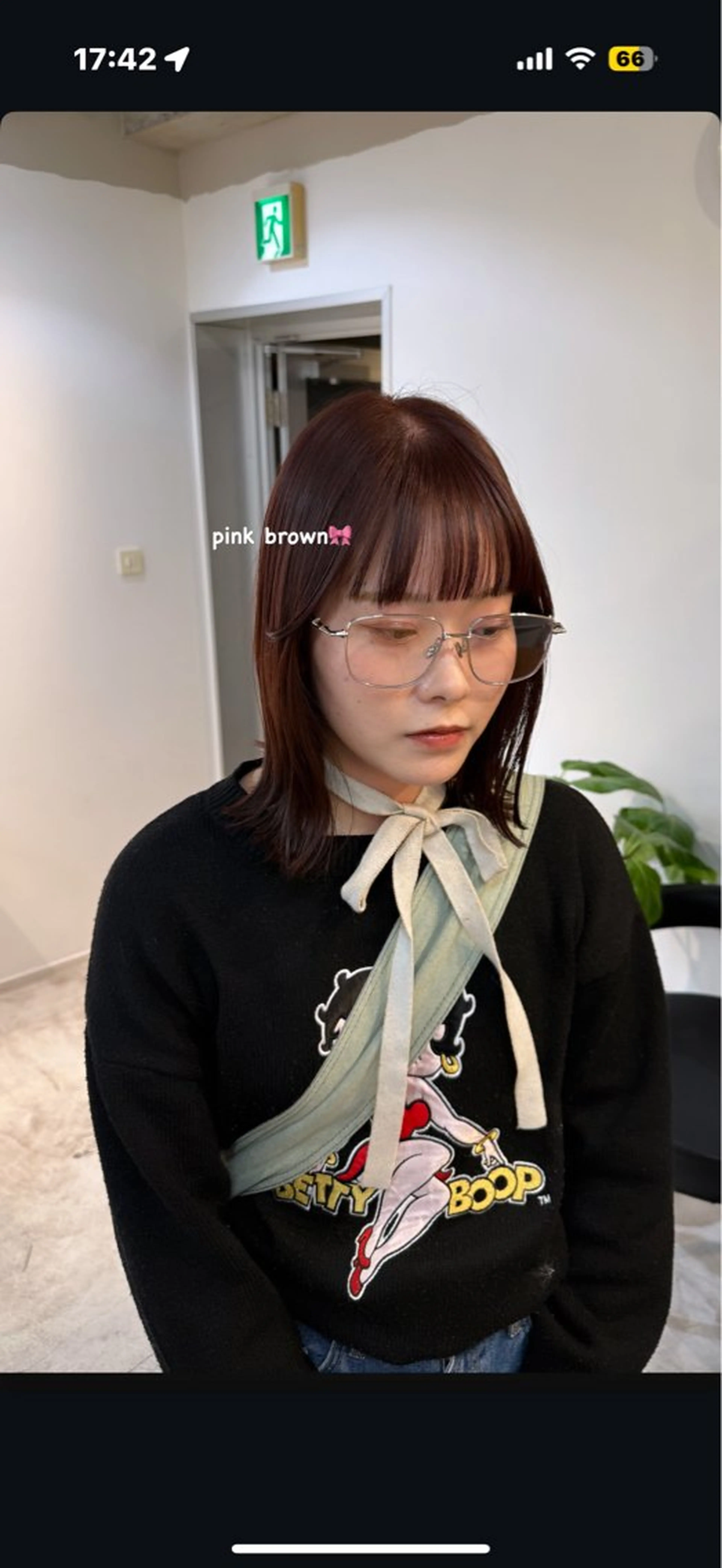 ミディアム カット ヘアカラー トリートメント fit /Rihoのヘアスタイル