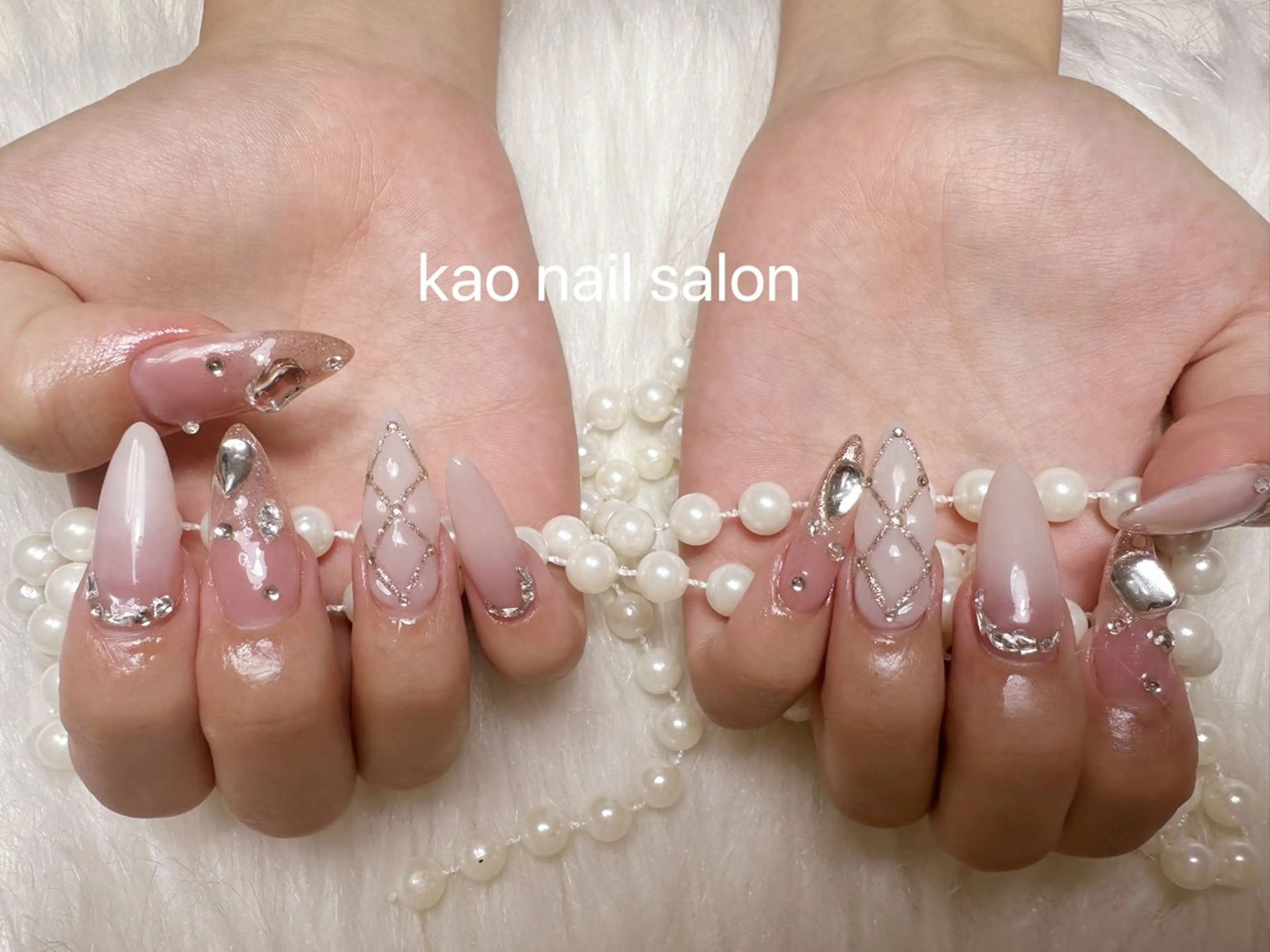 ネイル ハンドネイル kao nail マグネット/長さだしのネイルデザイン
