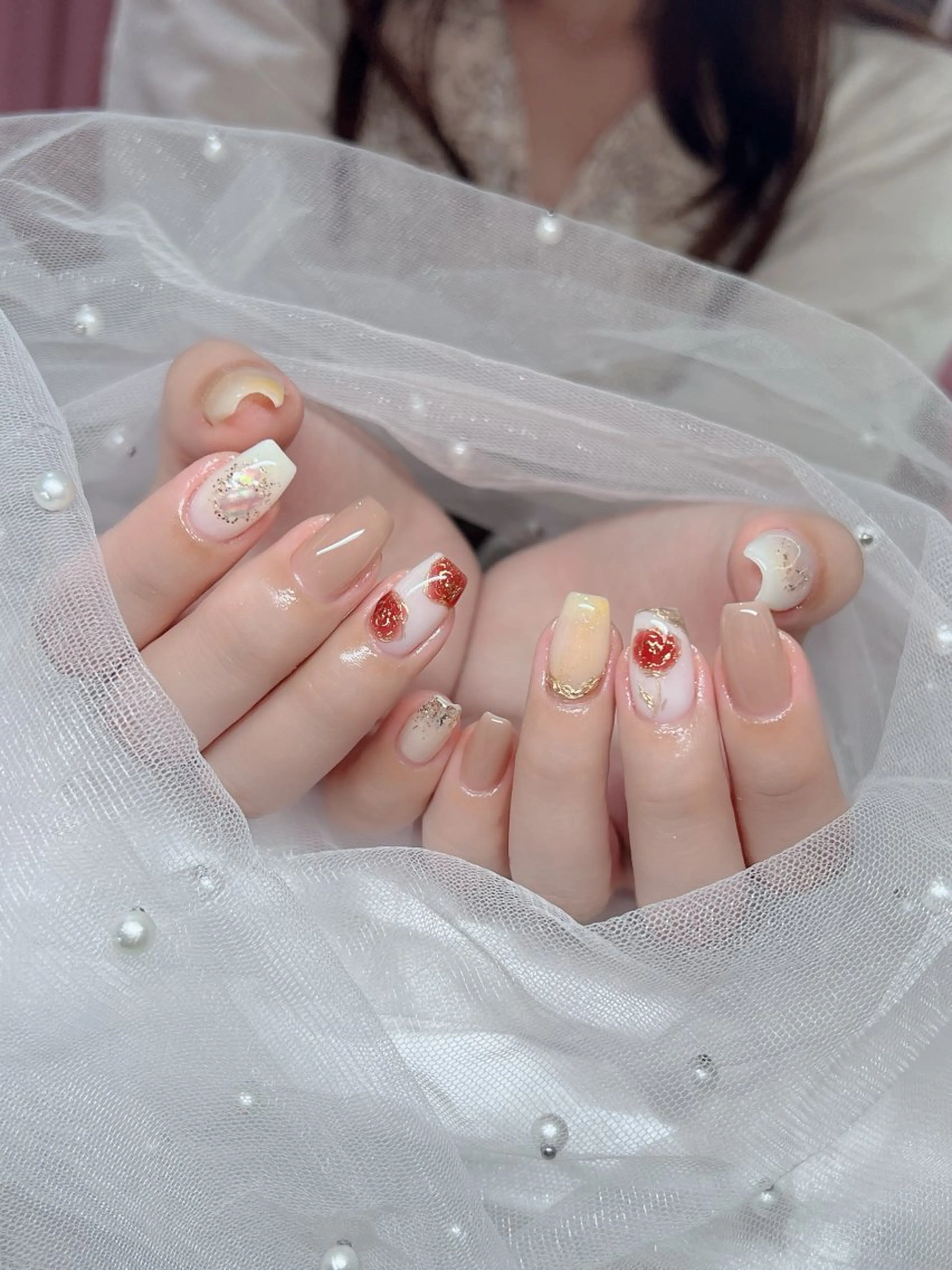 ネイル 🎀PG🩵 ネイルサロンのネイルデザイン