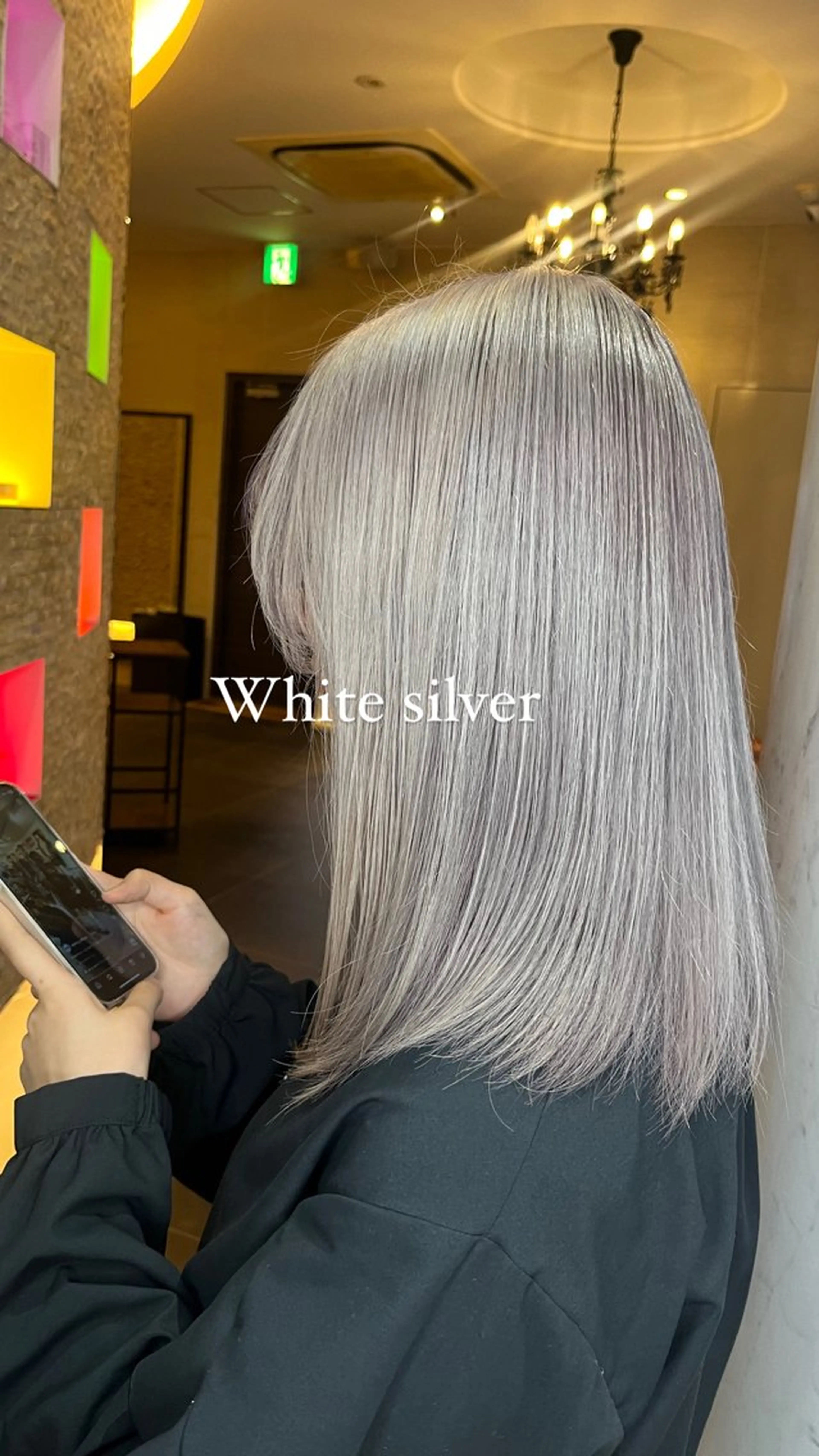 カラー ハイトーンカラー 透明感カラー✨🩵 韓国ヘアkanatoのヘアスタイル