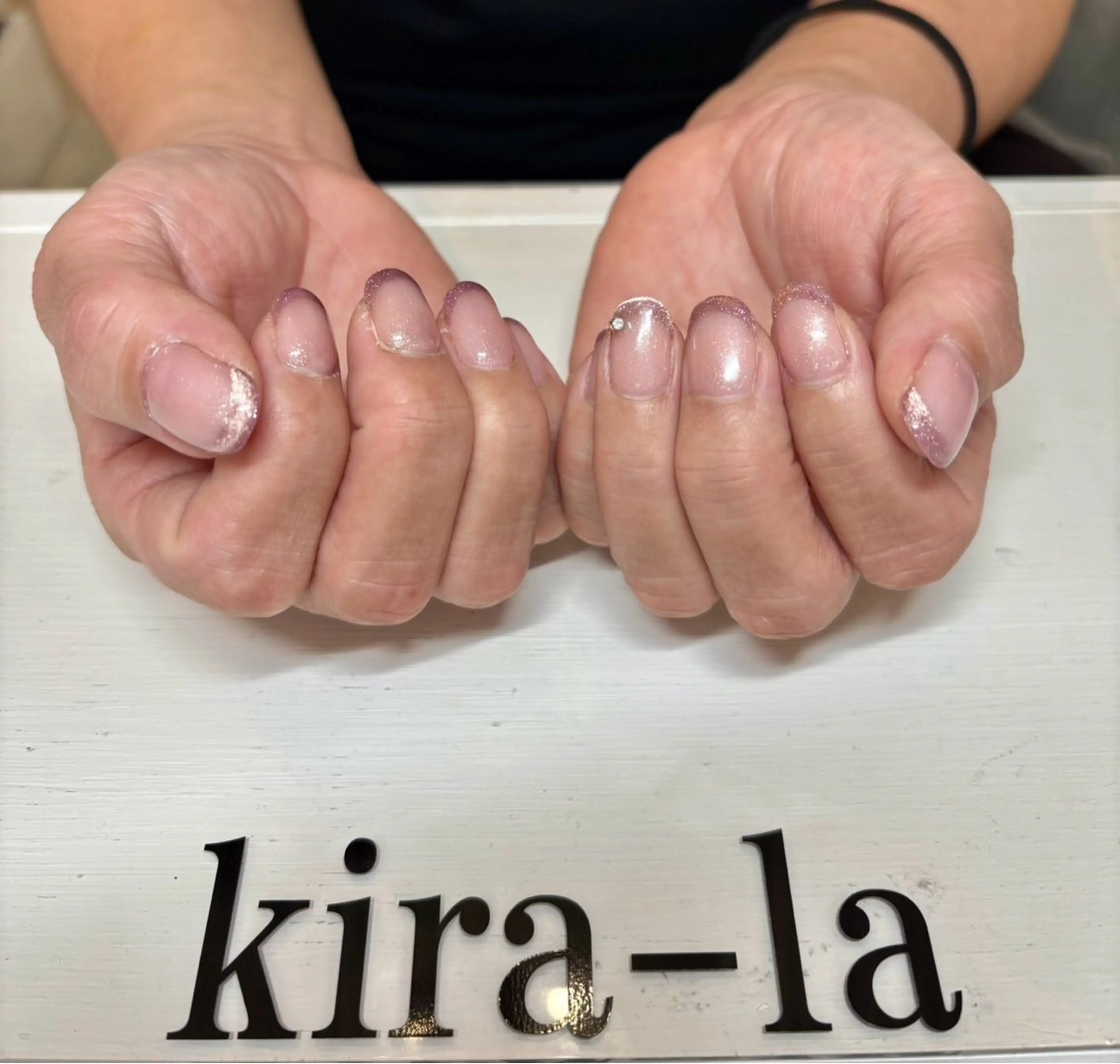 ネイル フレンチネイル マグネットネイル マグネットフレンチ kira-la キララ･:*..のネイルデザイン