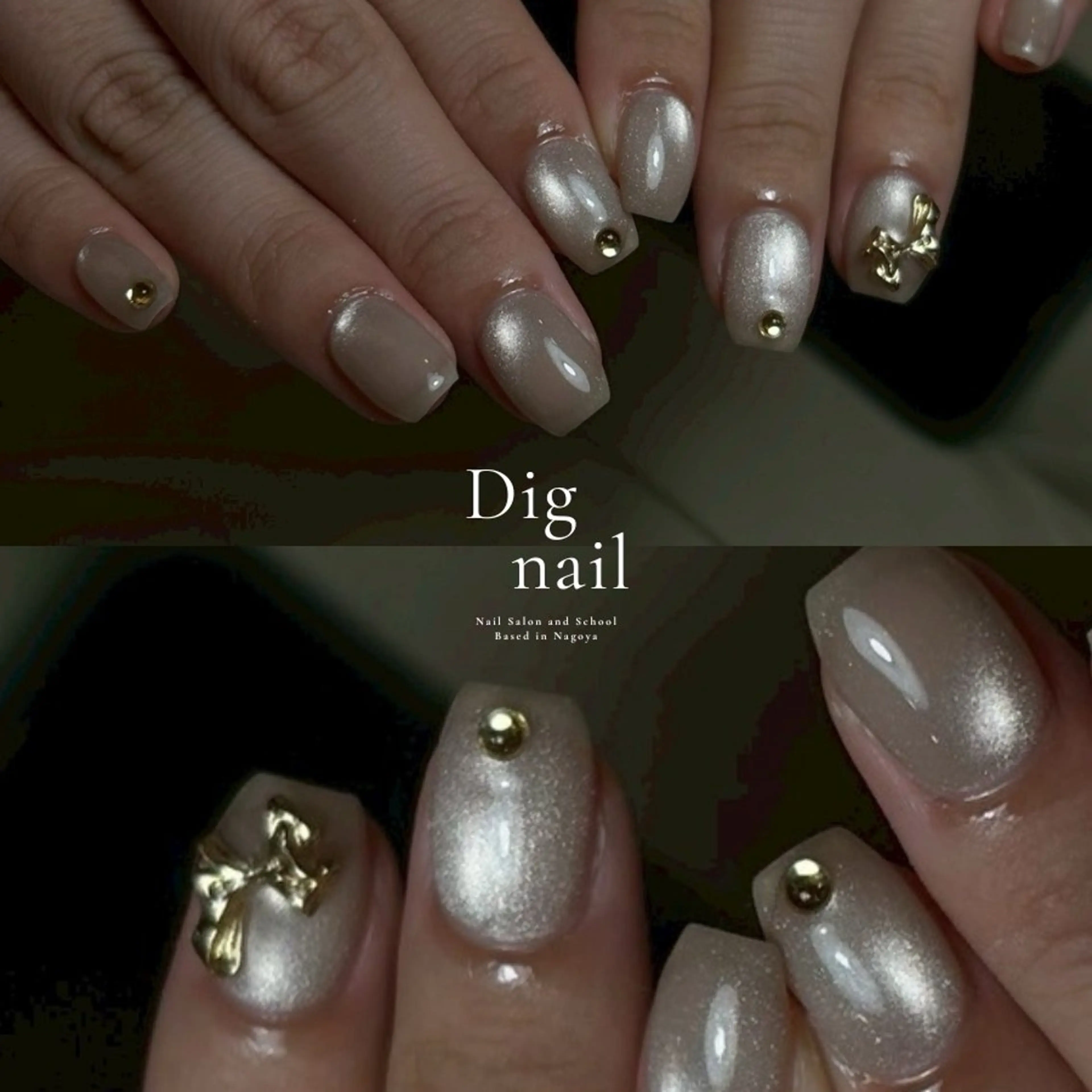 ネイル 長さ出し ジェルネイル 韓国ネイル マグネットネイル 持ち込み ハンドネイル D.d Reinaのネイルデザイン