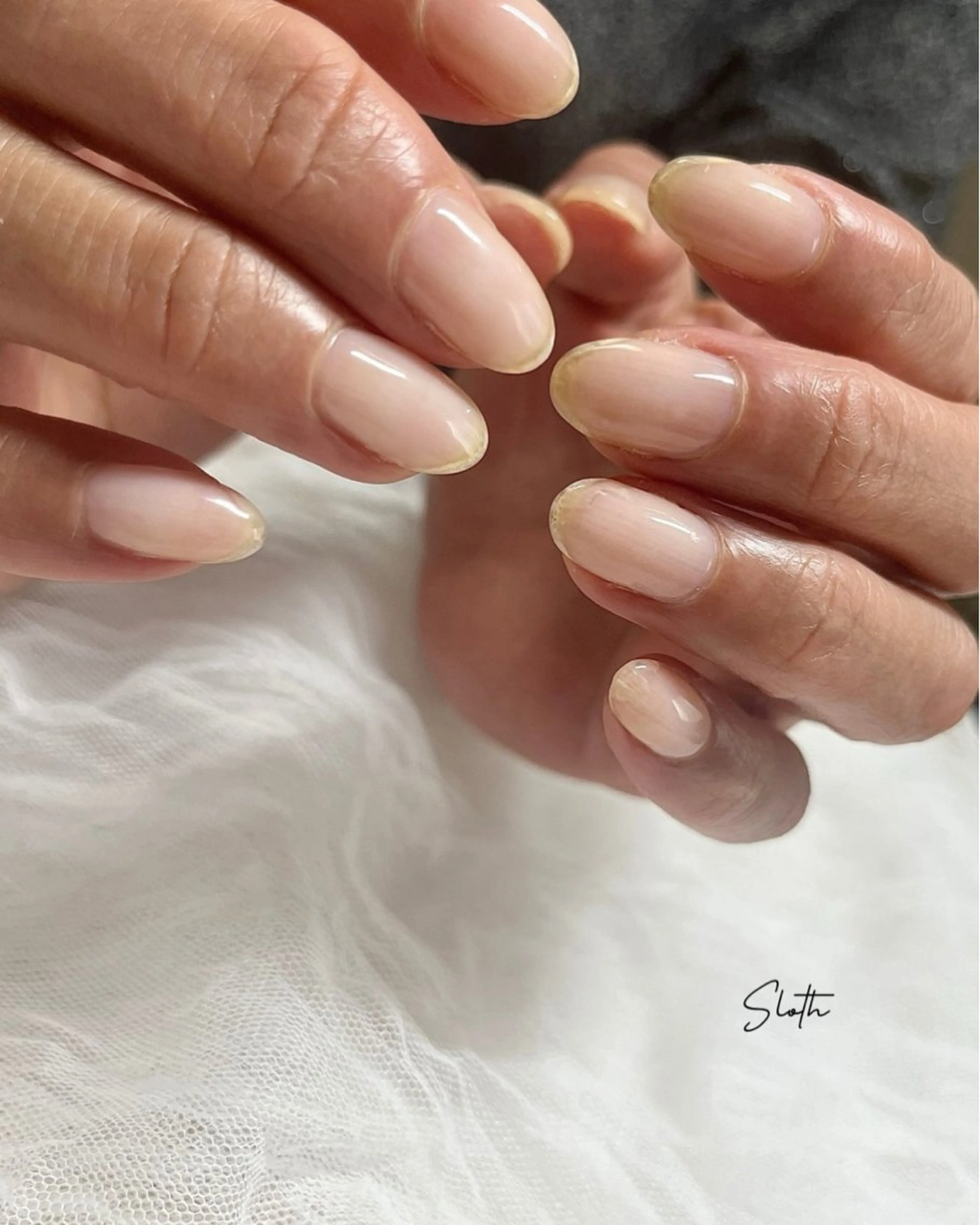 ネイル クリアネイル ジェルネイル ハードジェル シンプルネイル nail salon slothのネイルデザイン