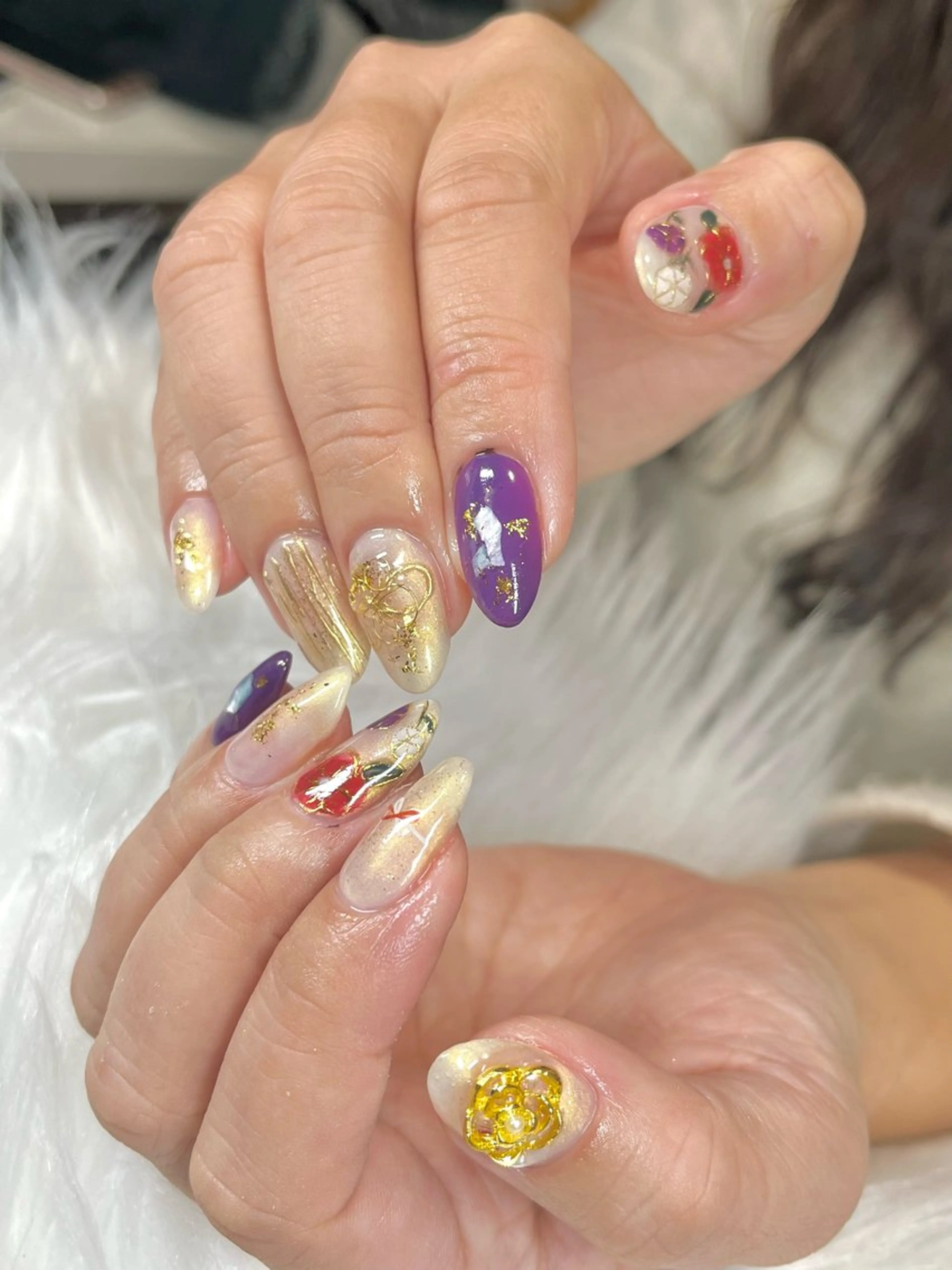 ミディアム ハンドネイル ネイルサロン hanakoharuのネイルデザイン