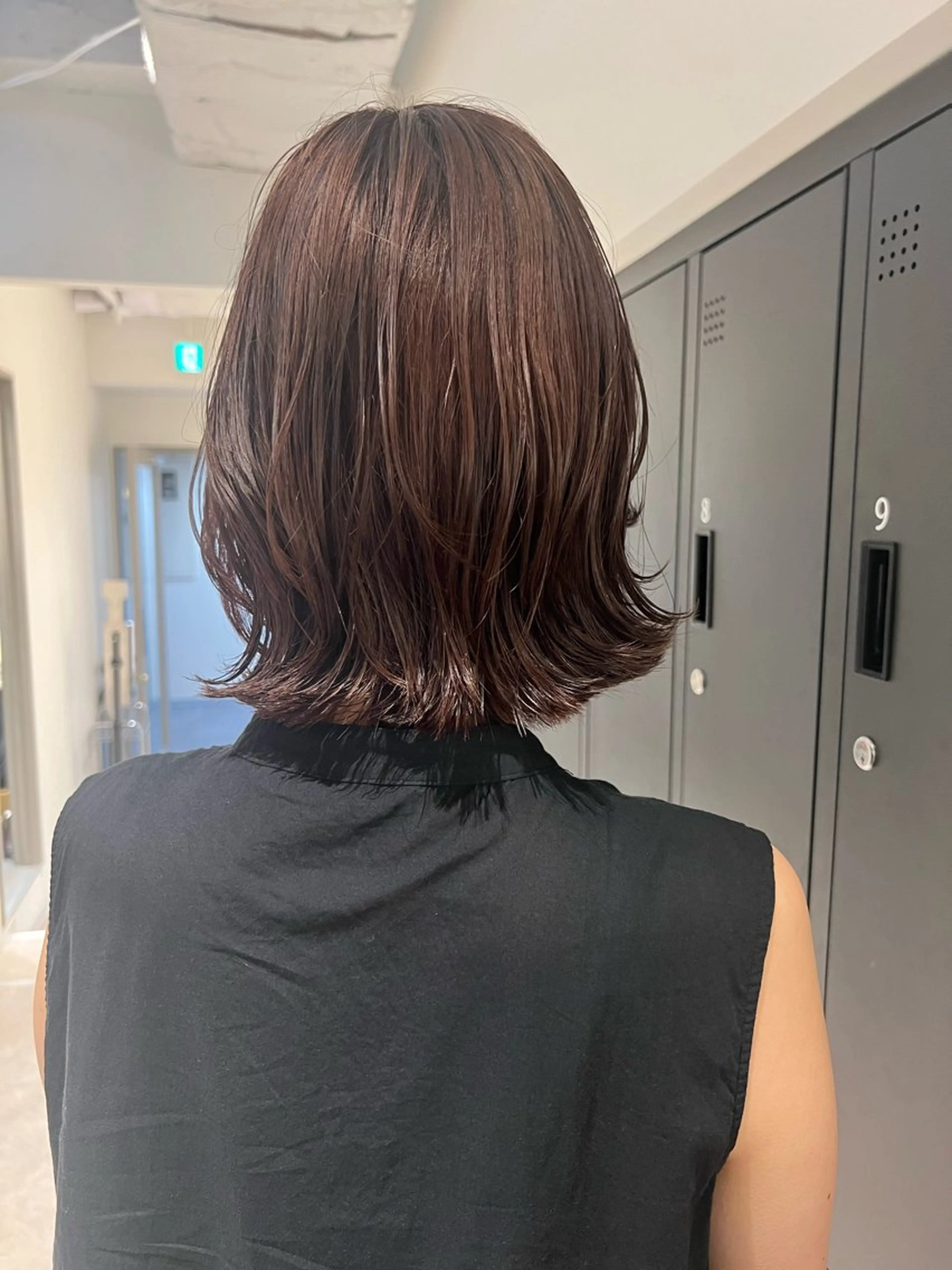 ショート カラー ベージュカラー ラベンダーカラー ラベンダーベージュ 暗髪カラー🫐パーマ おくだりんかのヘアスタイル