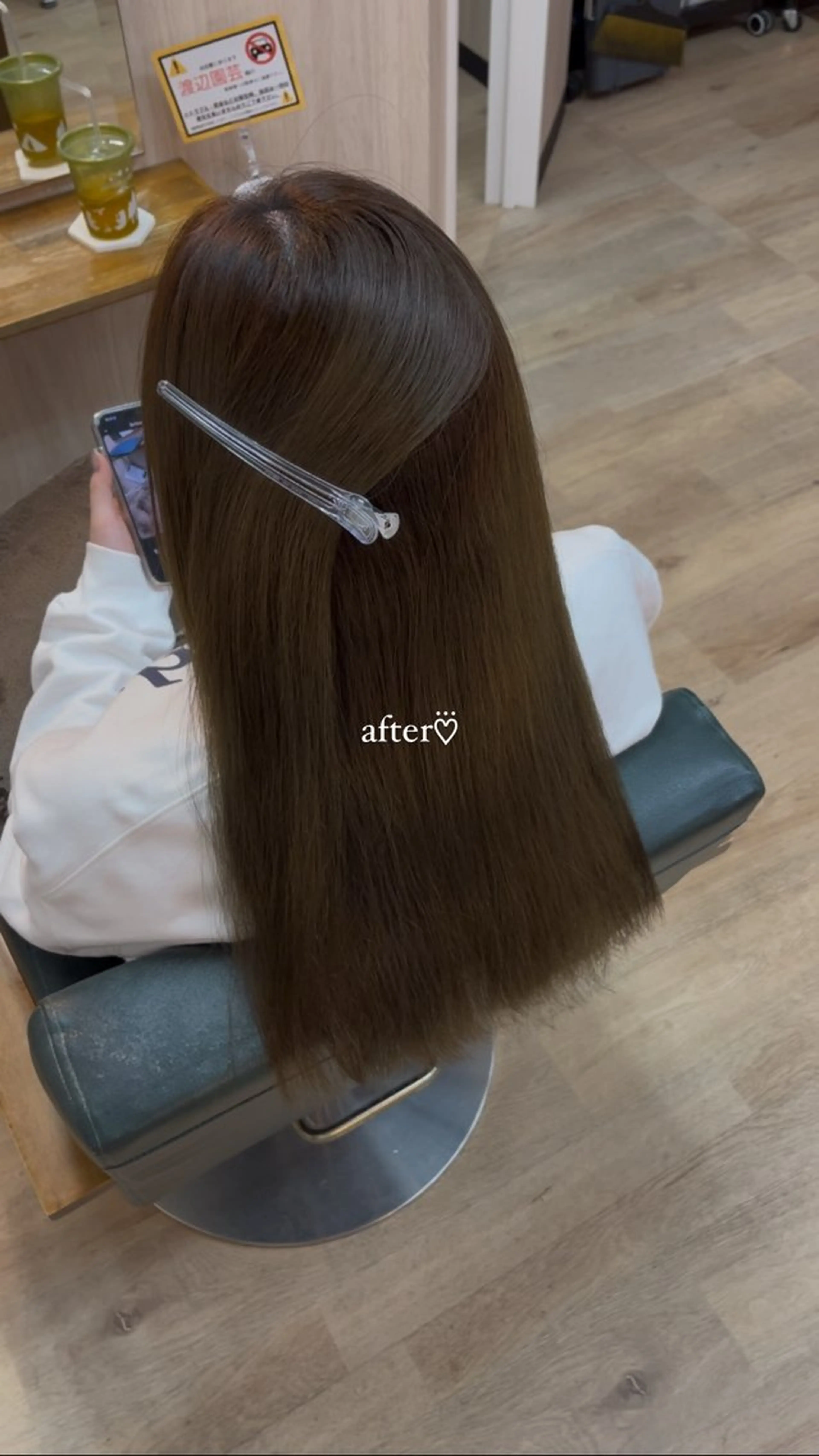 ロング カット 縮毛矯正 トリートメント MAHIRU🤍 艶髪･ストレート🫧のヘアスタイル