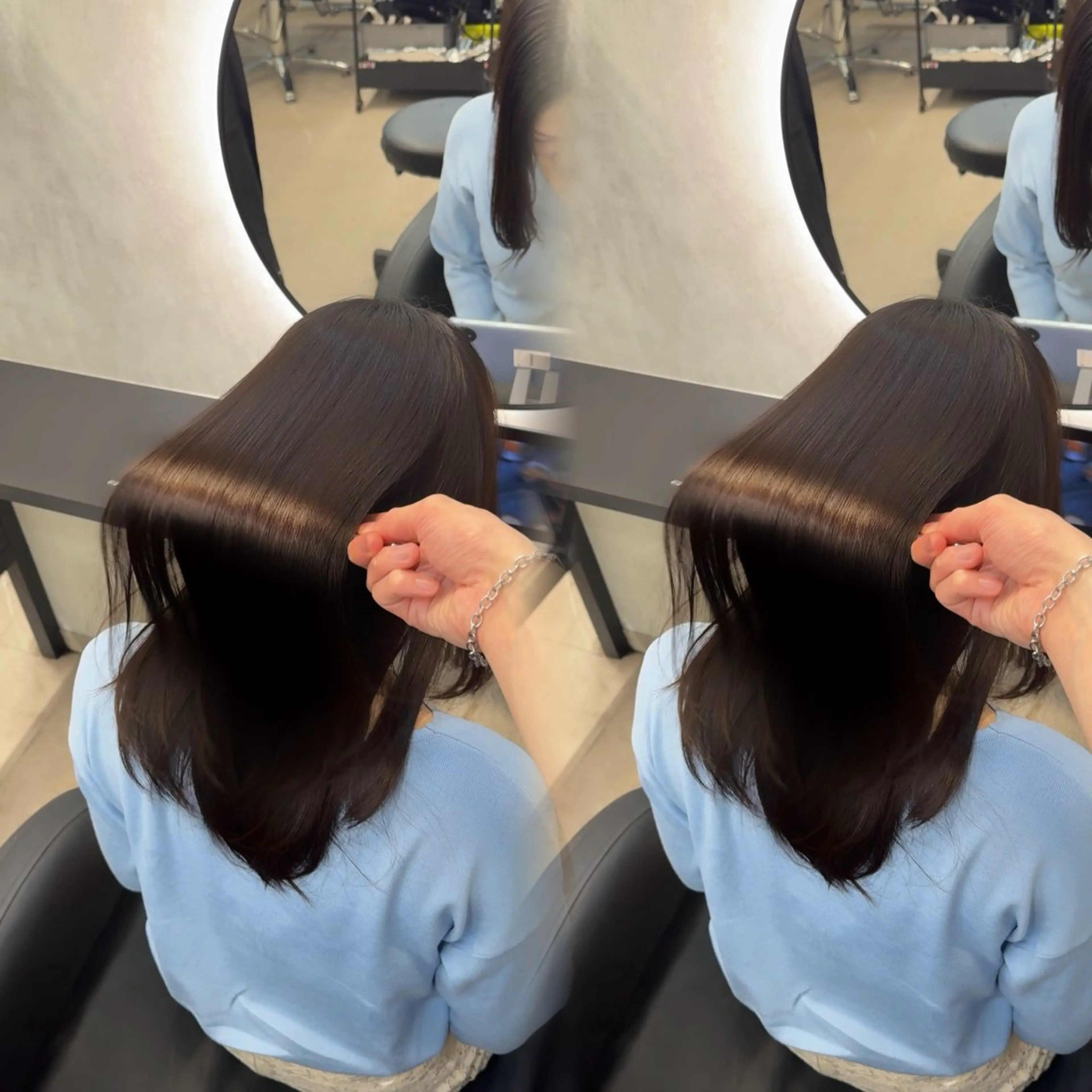 ロング カラー ヘアアレンジ カット ヘアカラー 縮毛矯正 トリートメント 新宿 /髪質改善/ 縮毛矯正/ヒュウガのヘアスタイル