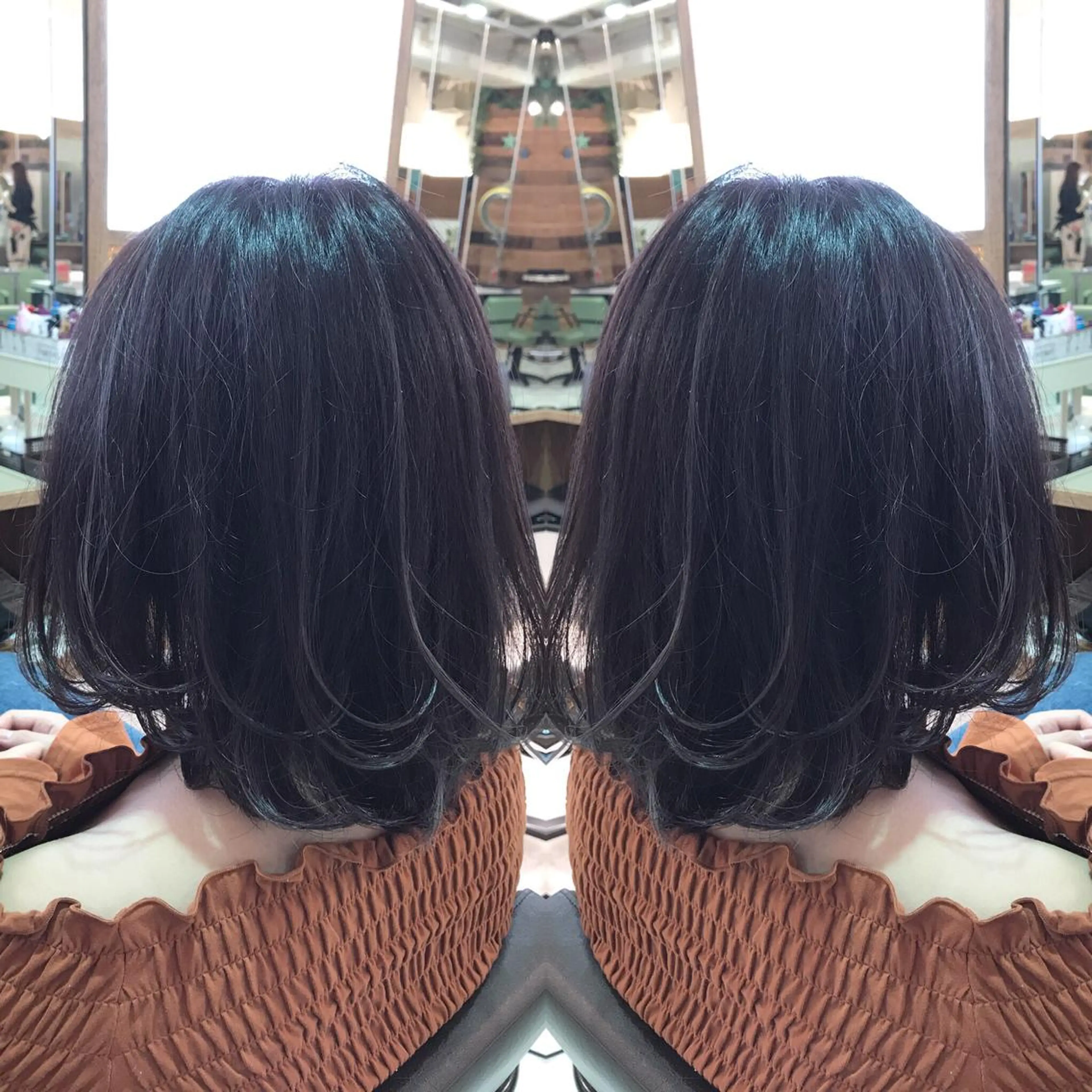 ミディアム カラー ハイライトカラー ラベンダーカラー ハイライト 青木 茂樹⭐️ 透明感カラーのヘアスタイル