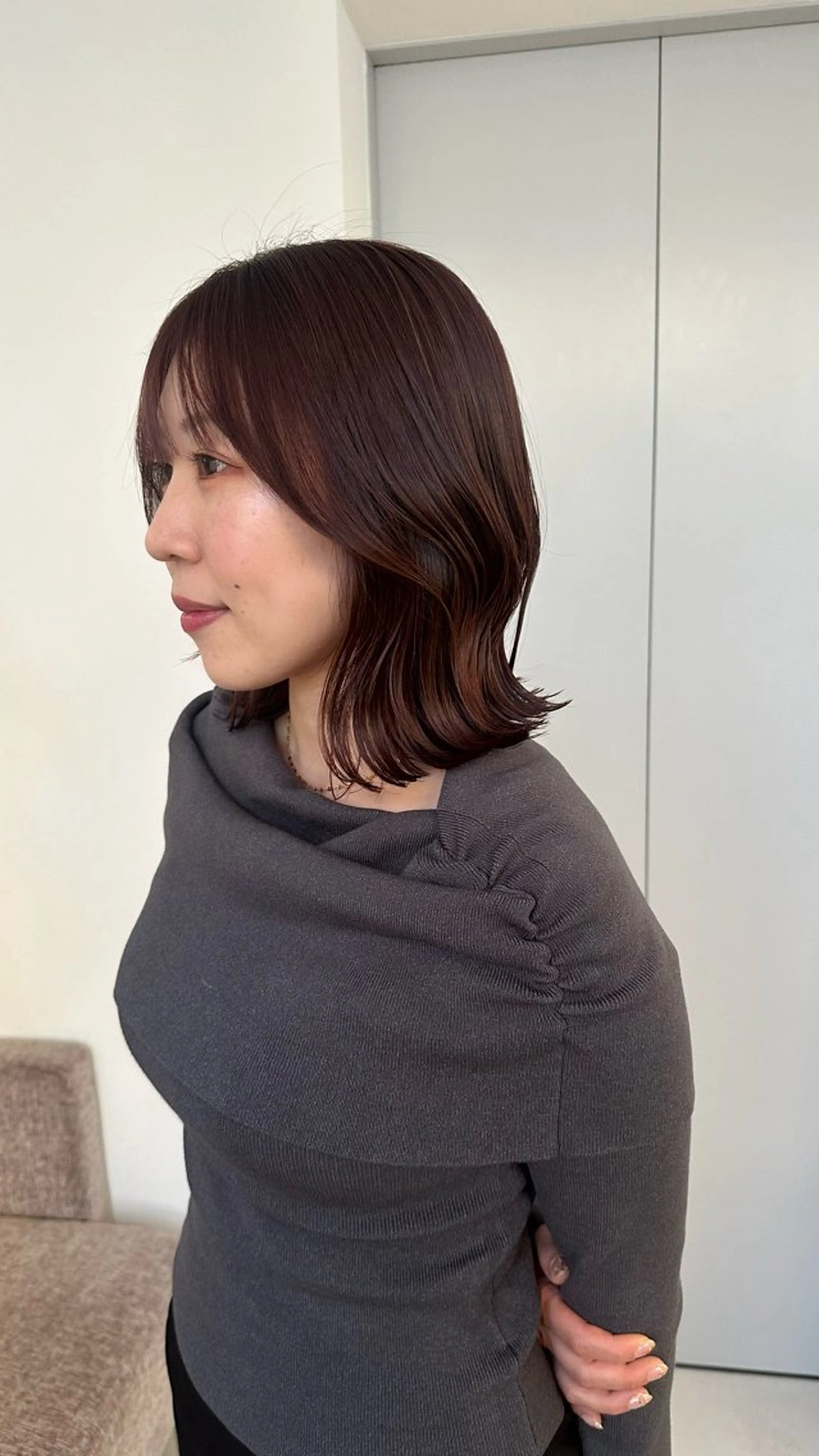 ショート ボブレイヤー ボブ くびれヘア 顔周りカット レイヤーカット ミチオノザワヘアサロン所属・カット 🔹KAIRIのヘアスタイル