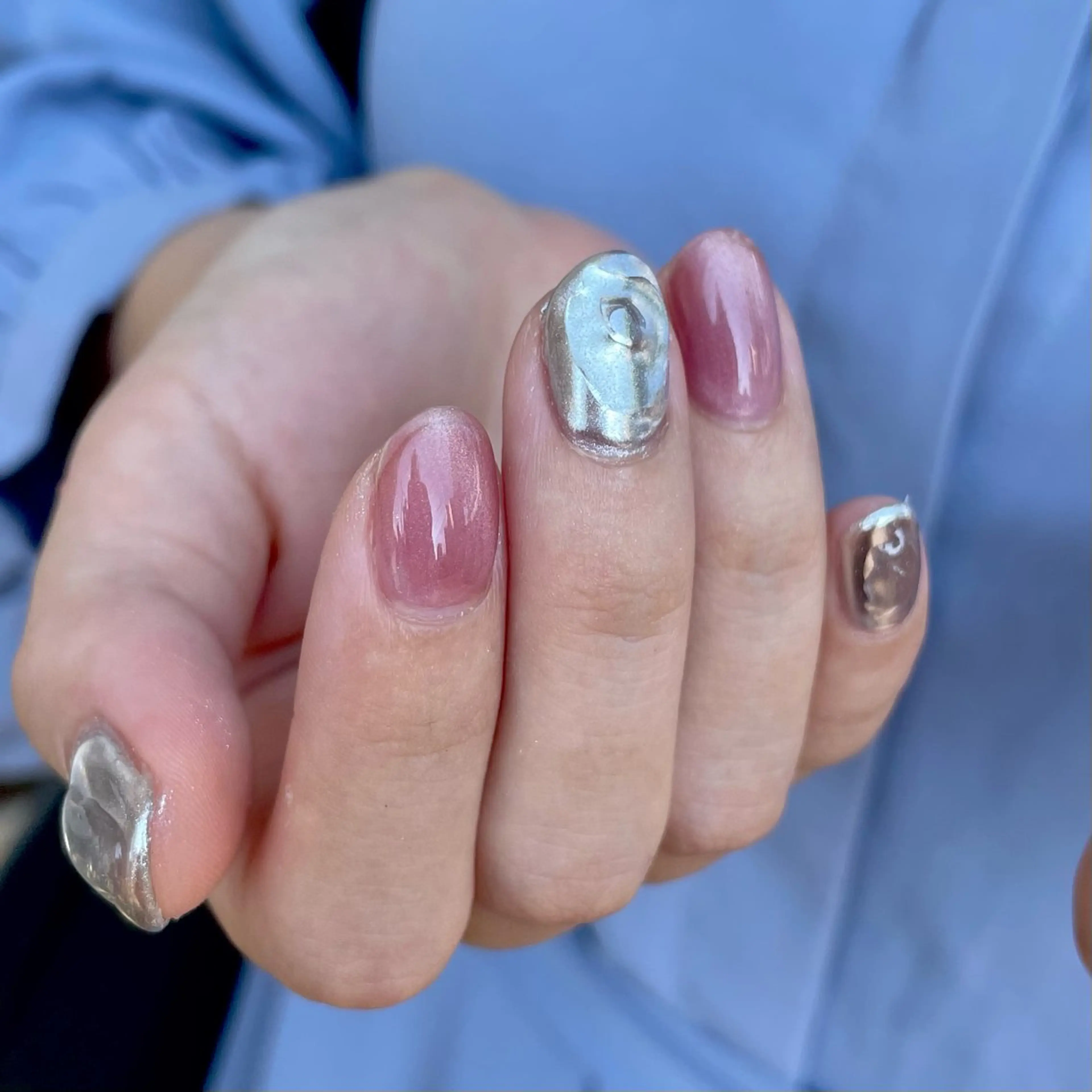 ネイル アートネイル オーロラネイル フラワーネイル フットネイル 韓国ネイル Seemly 千田町店所属・フラワーパラジェル 🌸シームリーエミのネイルデザイン