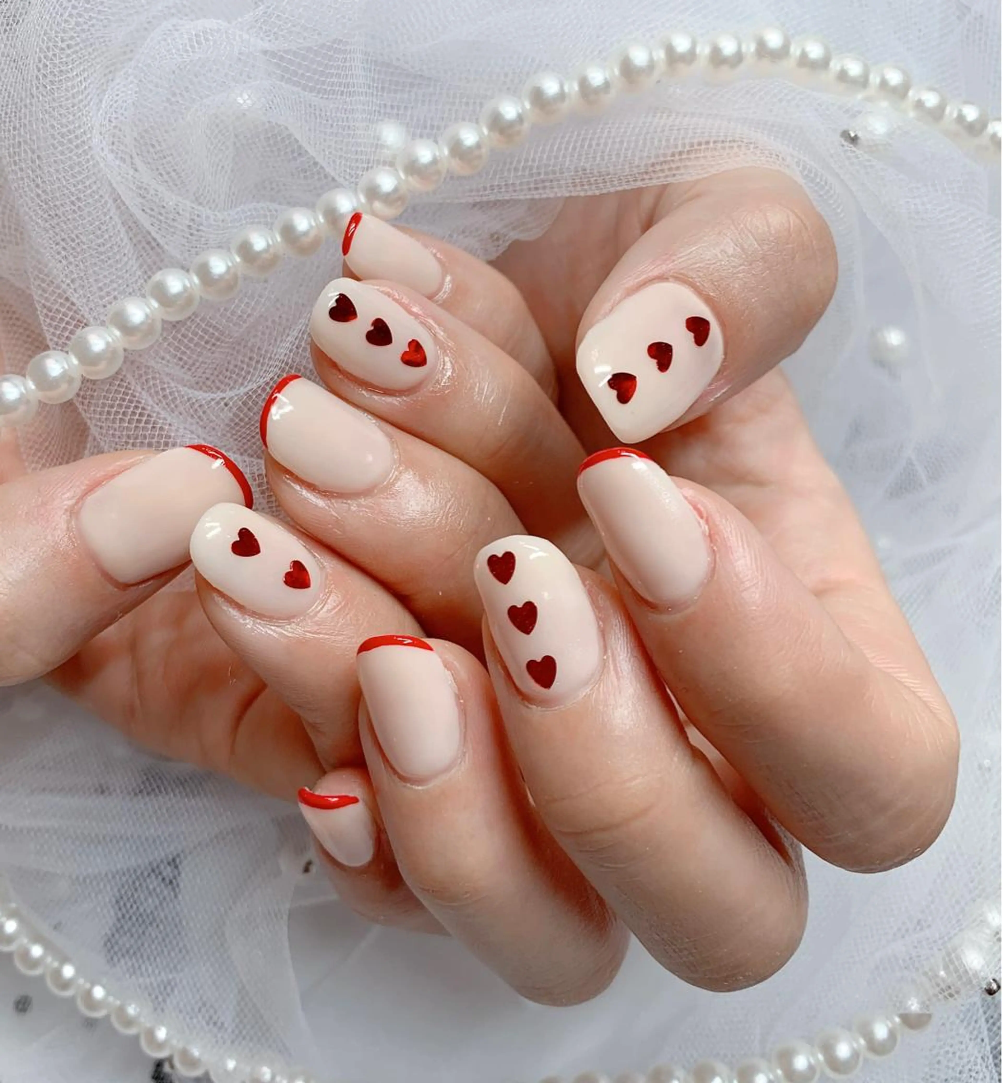 ネイル バレンタイン ハンドネイル Melody メロディのネイルデザイン