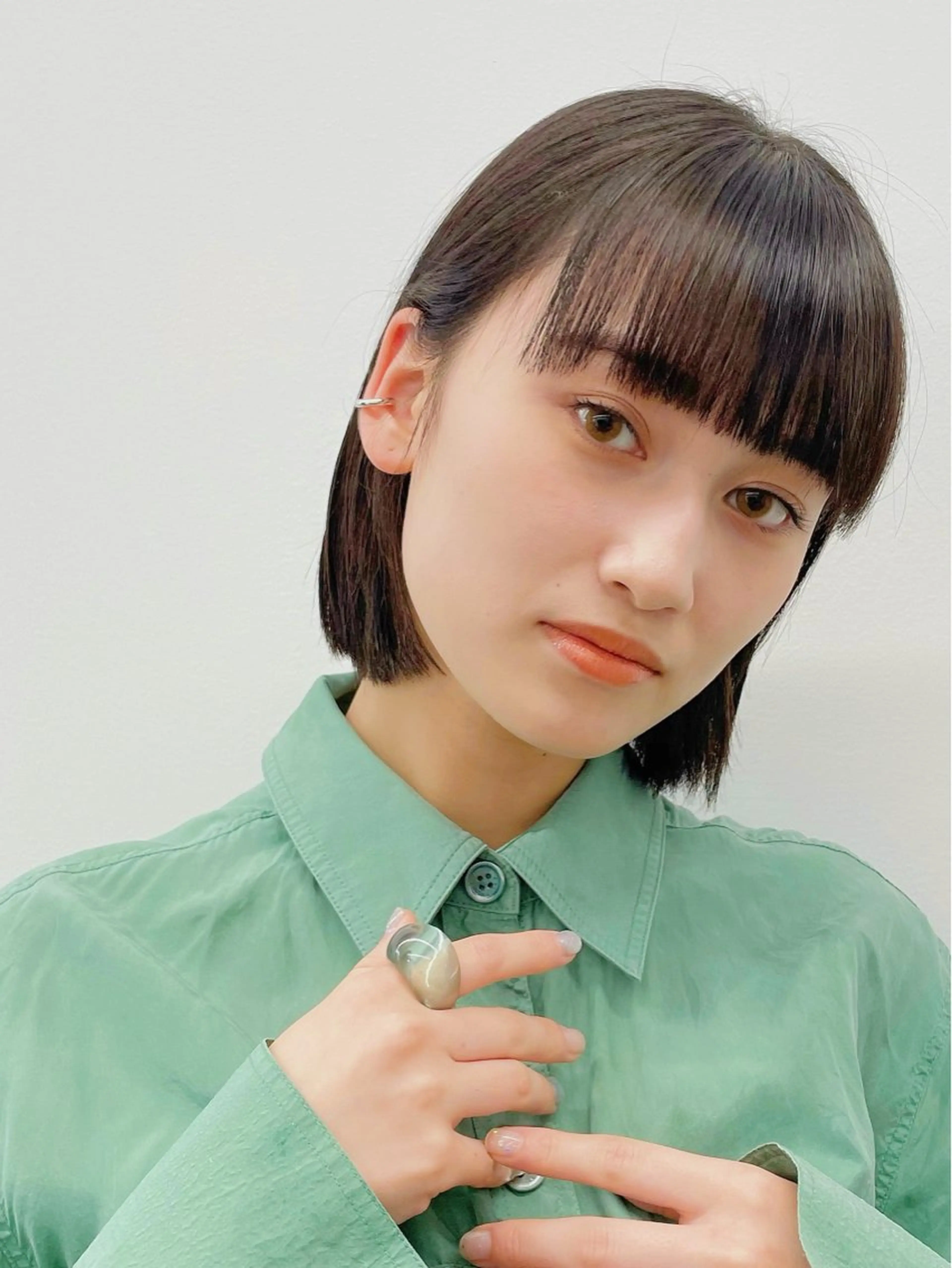 ショート ボブ ワイドバング ボブ/ミディアム 親しみやすさ/さくらのヘアスタイル