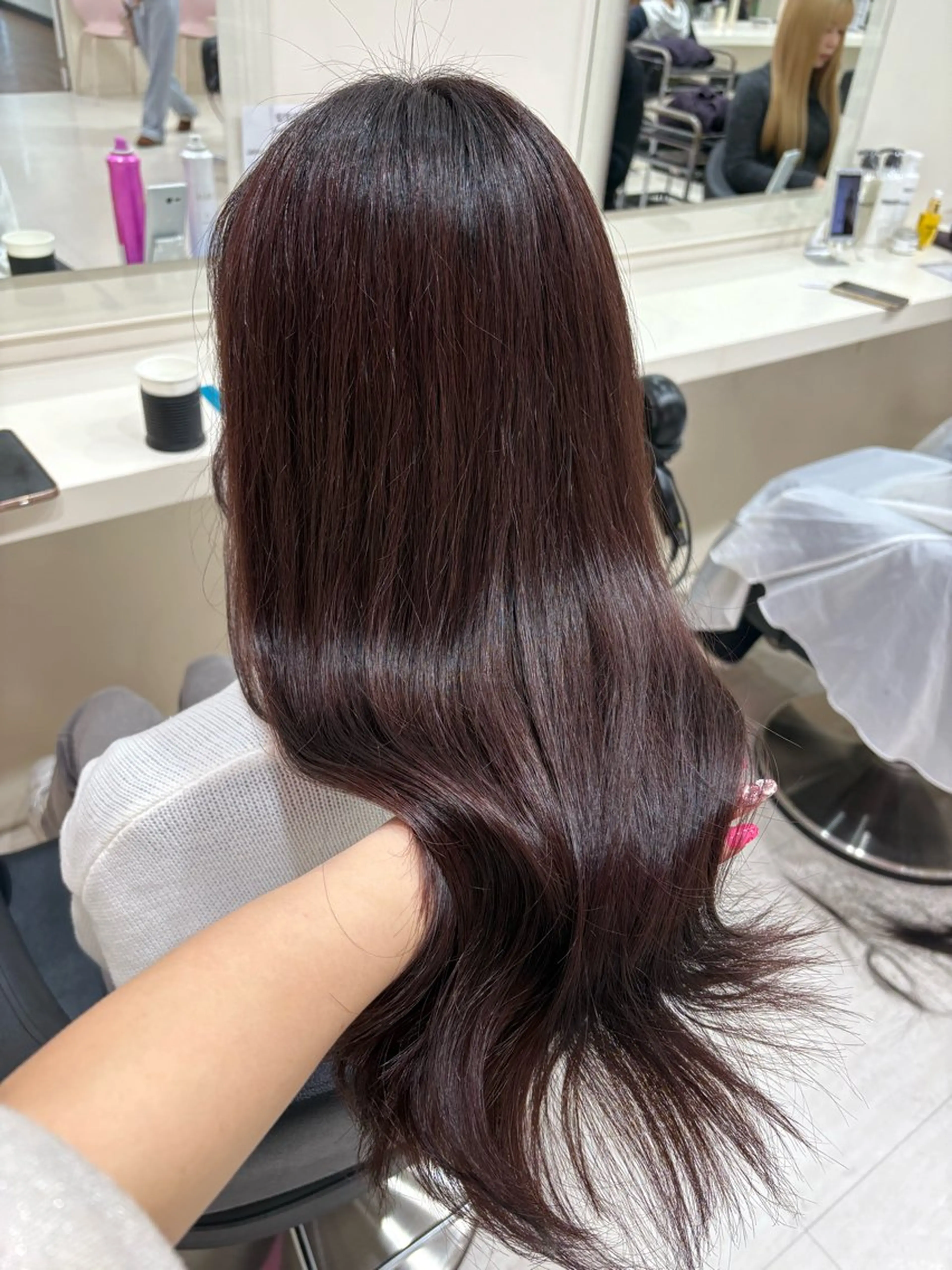 セミロング カラー ヘアアレンジ カット ヘアカラー 💟RINNA 艶カラー💟のヘアスタイル