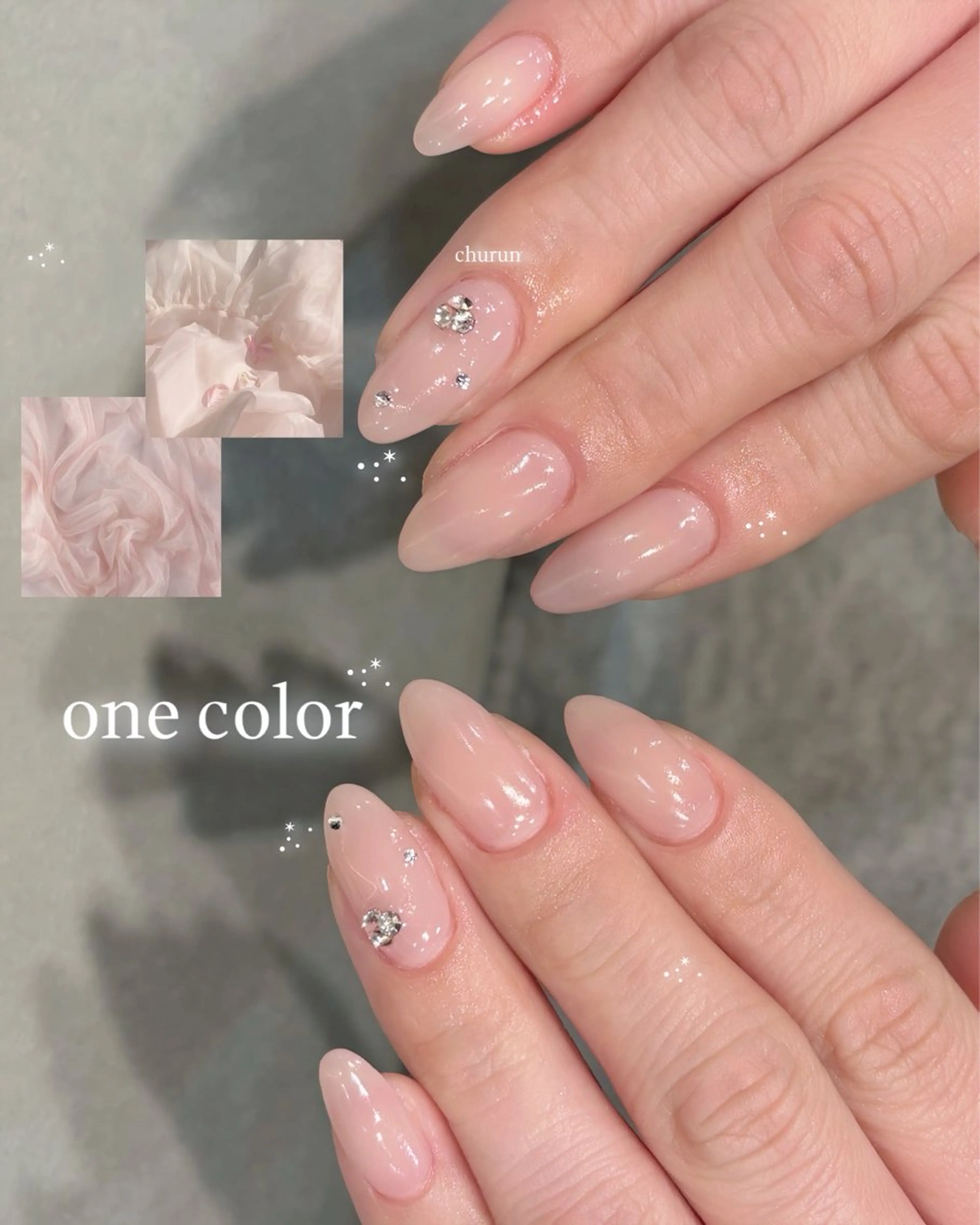 【ハンド】ワンカラーorラメグラデーションの写真