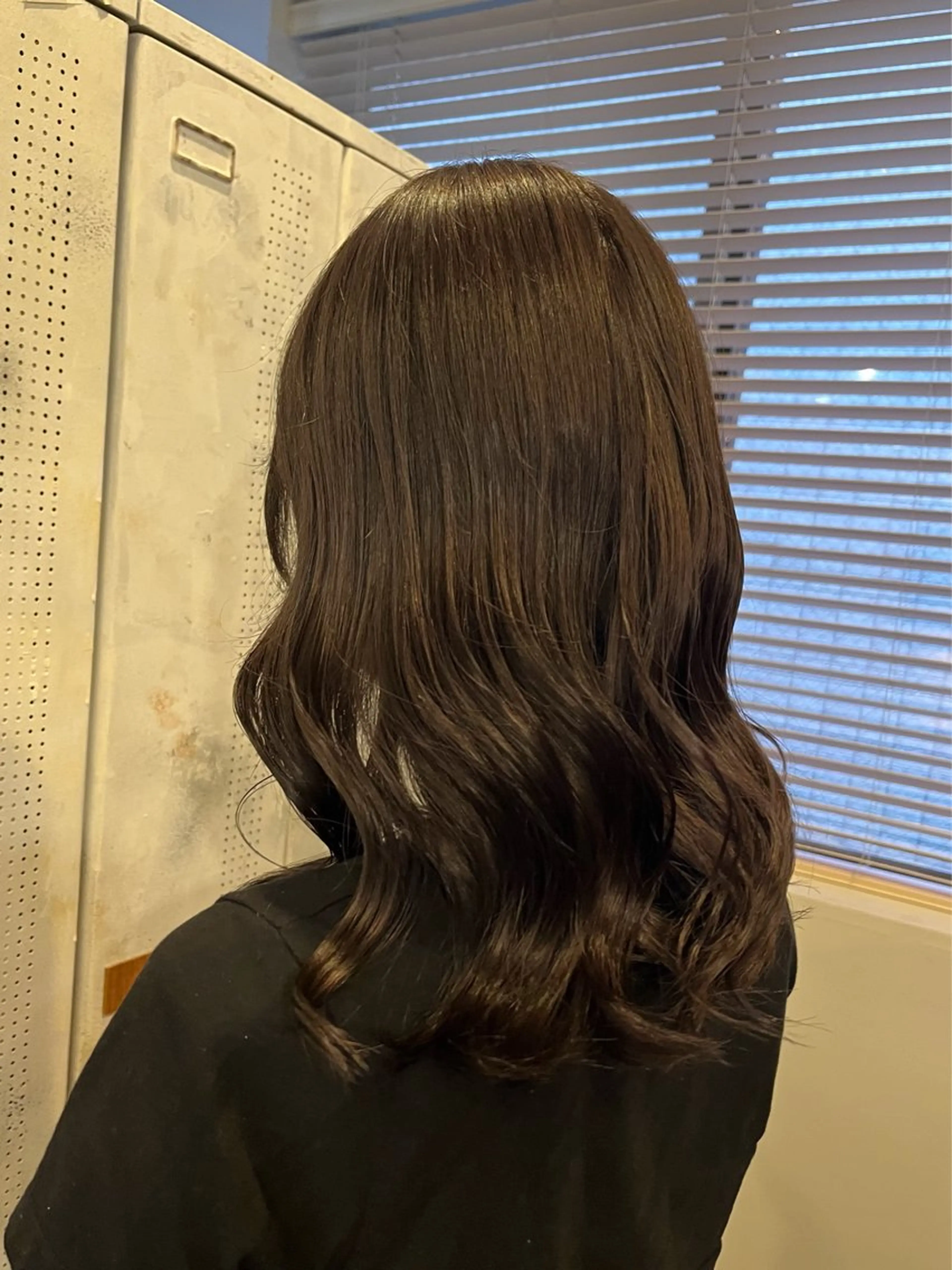 ミディアム カラー ベージュカラー 透明感カラー オレンジ 稲田 里菜のヘアスタイル