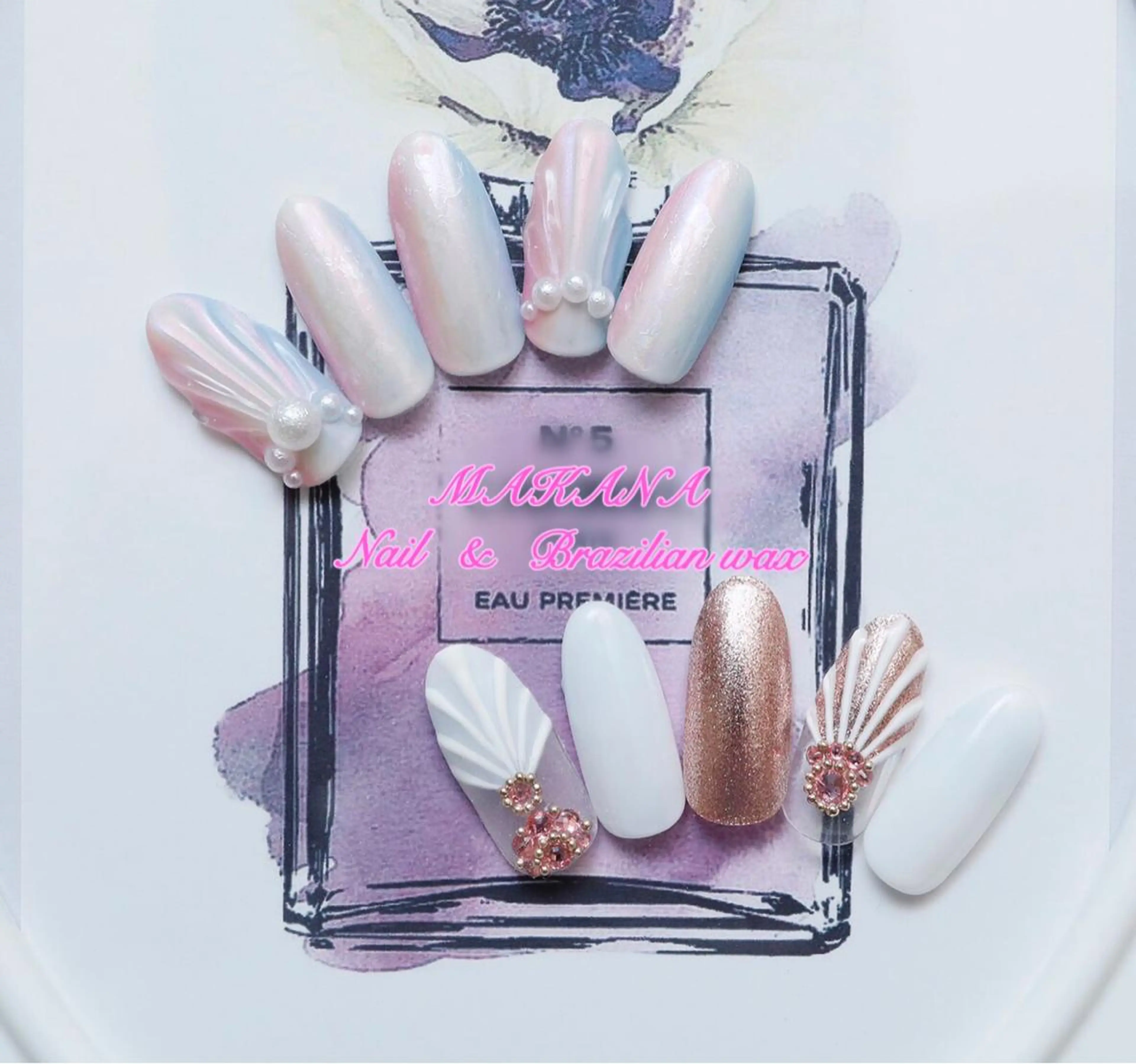 ネイル 夏ネイル ハンドネイル MAKANA所属・鈴木 ユニのネイルデザイン