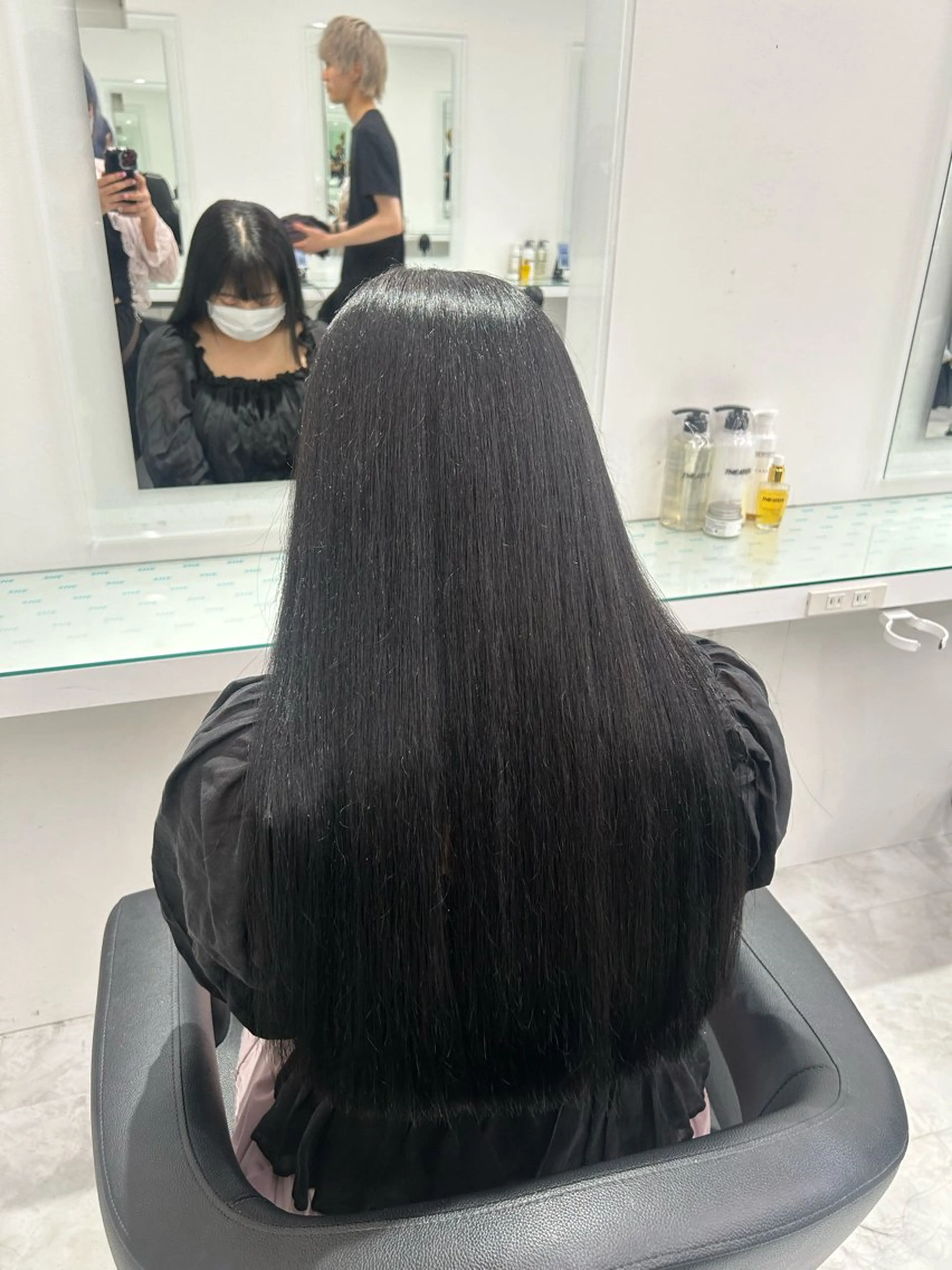 ロング カラー ヘアカラー トリートメント ヘッドスパ ヘアセット 🩷暖色カラー🩷 BONのヘアスタイル