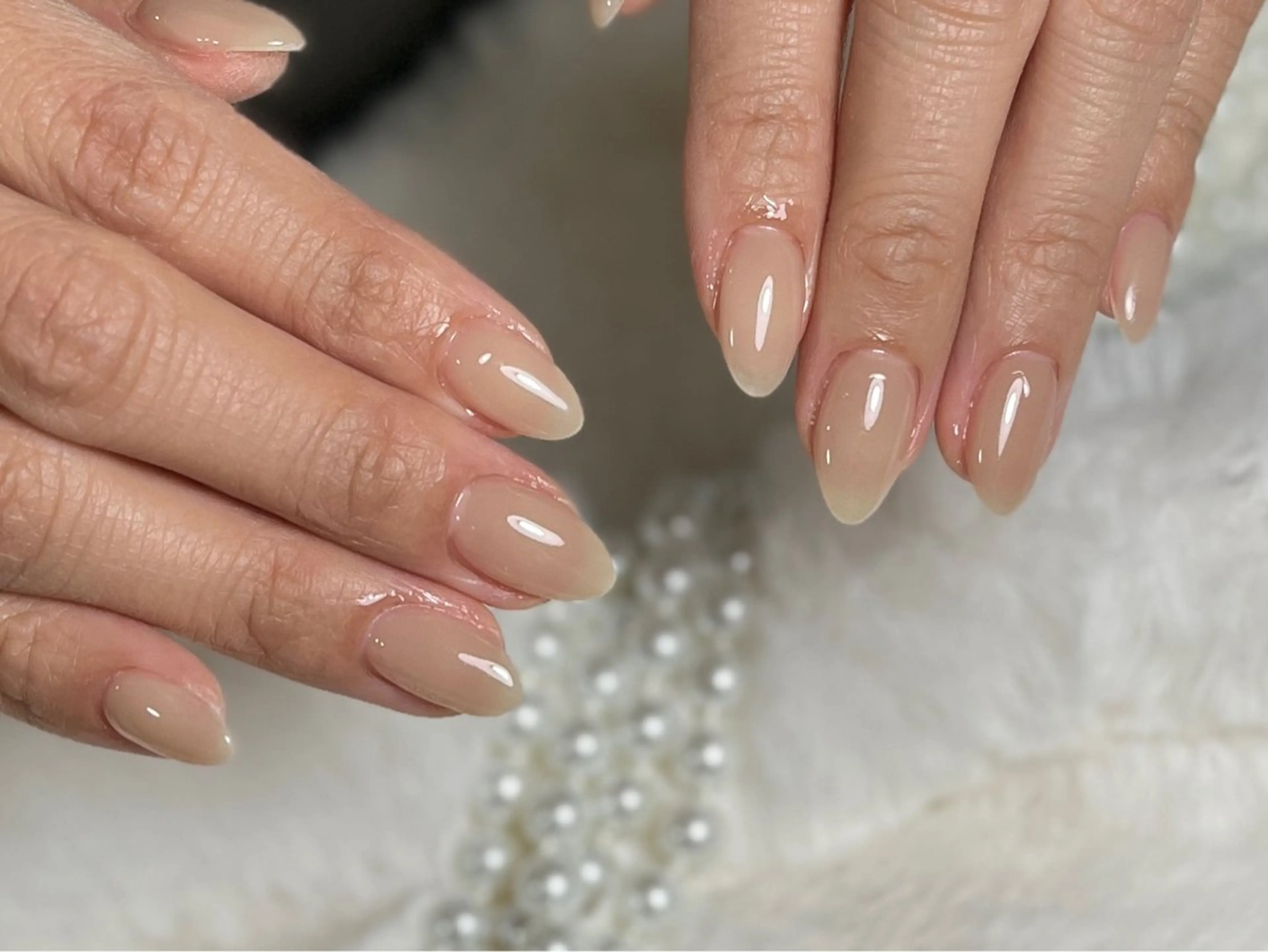 ネイル ハンドネイル ユリ🎀長さだし/ パラジェル/持ち込みのネイルデザイン