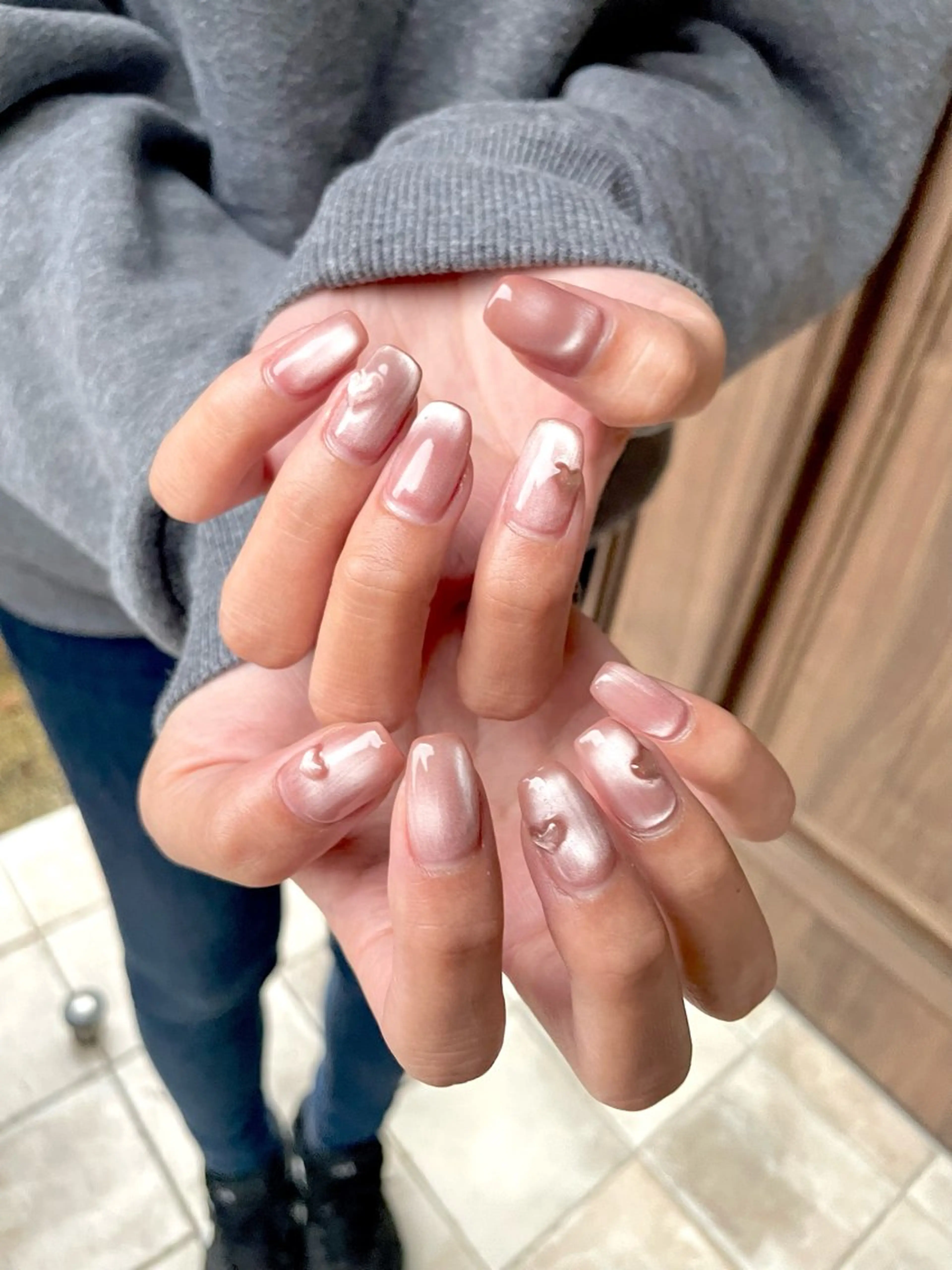 ネイル ジェルネイル パラジェル ハンドネイル 甲府市徳行 🧸prunelleのネイルデザイン