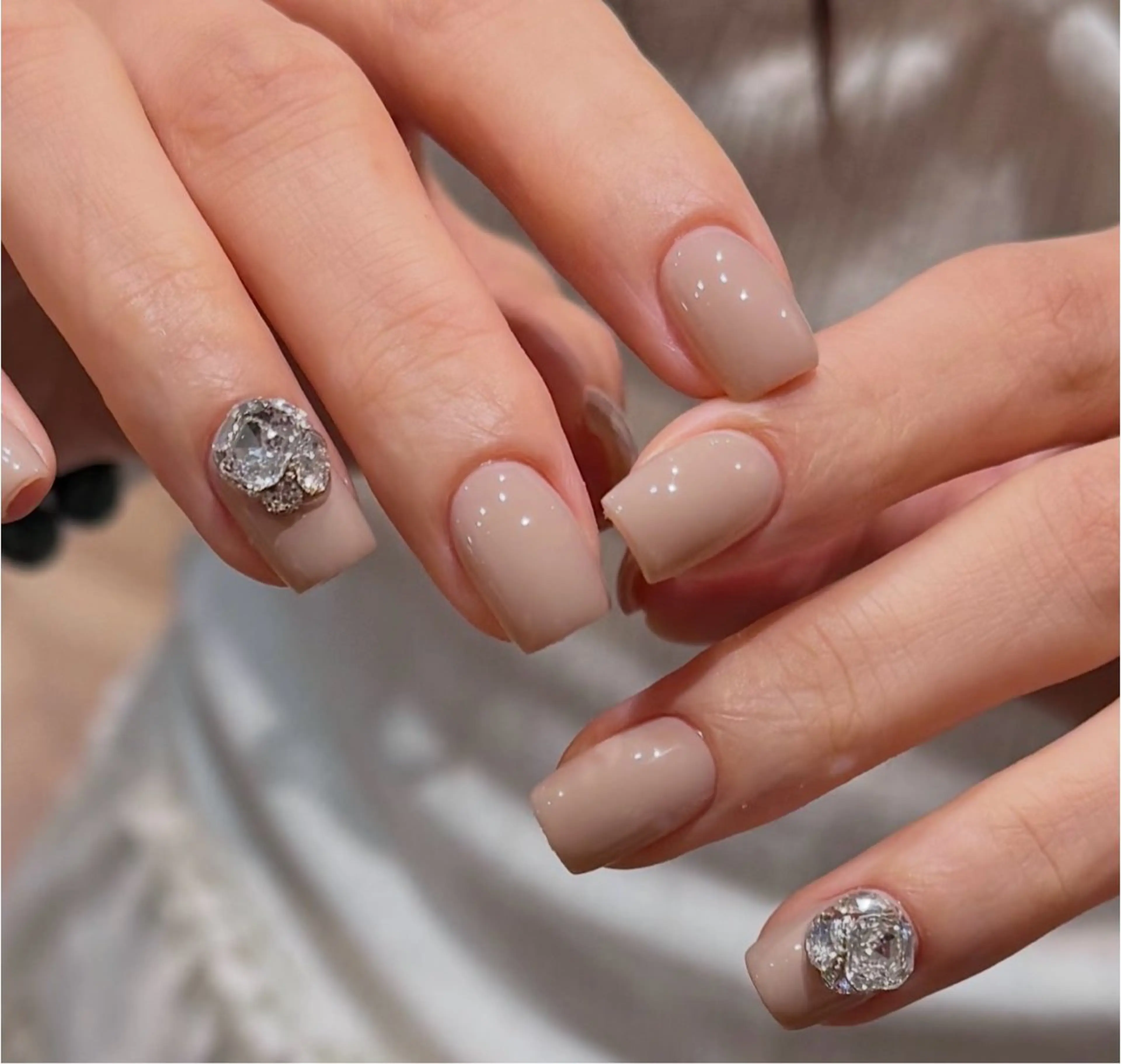 ネイル チークネイル 成人式 フレンチネイル グラデーション 氷ネイル・うるうるネイル ハンドネイル DUO MI所属・キ キnailのネイルデザイン