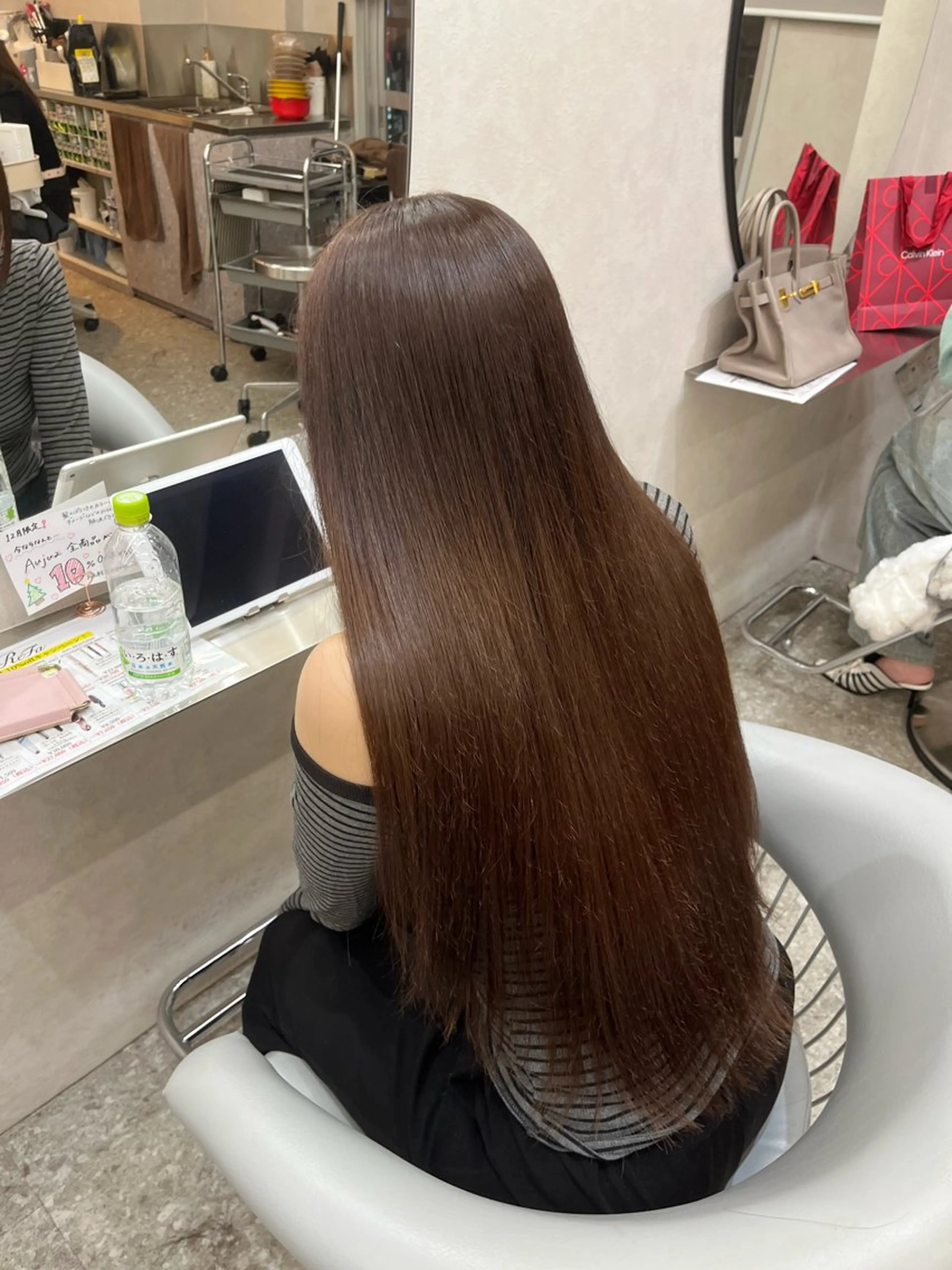 ロング カラー シールエクステ ブラウンカラー グラデーションカラー エクステ カット ヘアカラー トリートメント エクステ 韓国ハッシュカット/ 新宿/髪質改善/岡崎のヘアスタイル