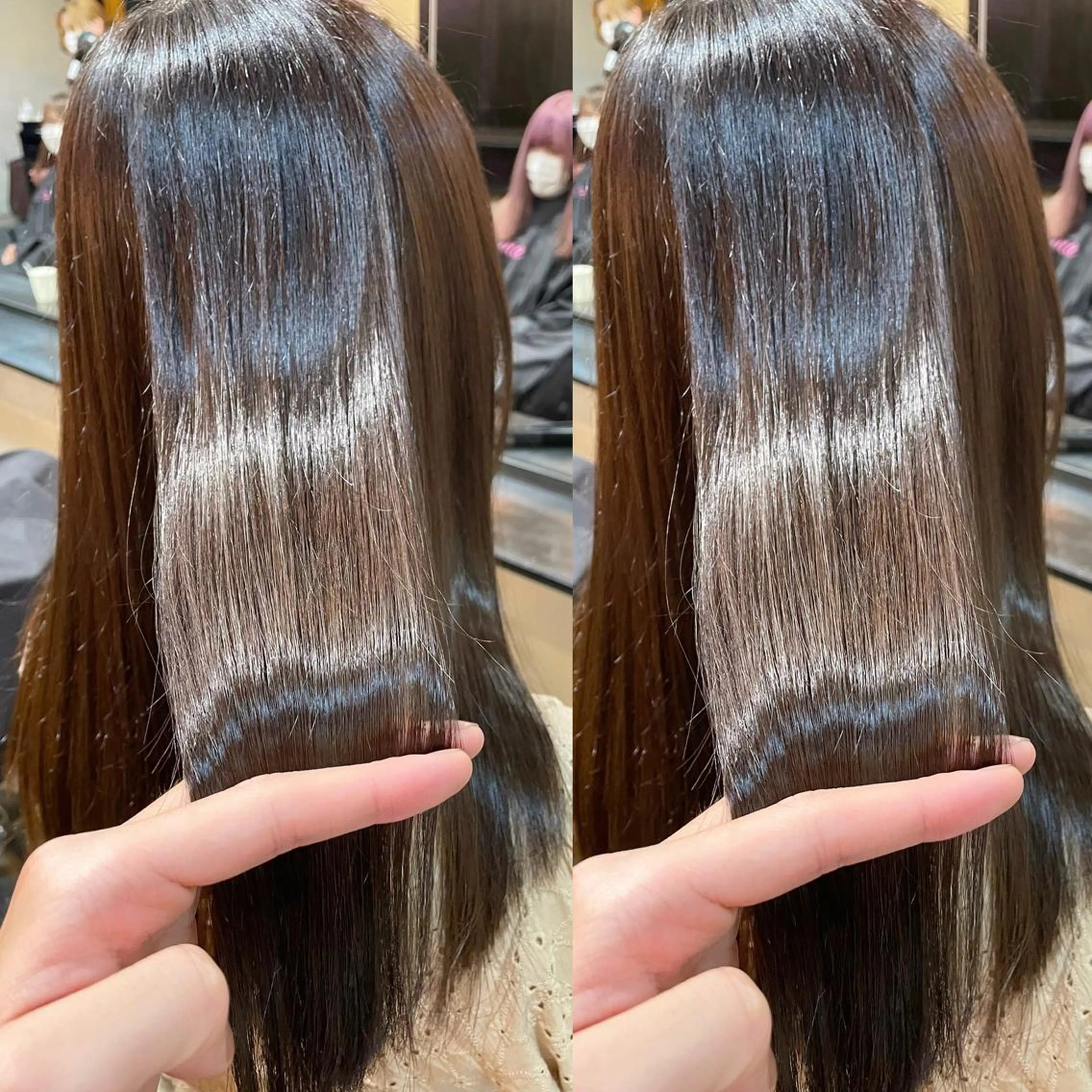 ロング カラー カット ヘアカラー トリートメント ヘアセット 韓国レイヤー/ツヤ髪 🤍kosuke🤍のヘアスタイル