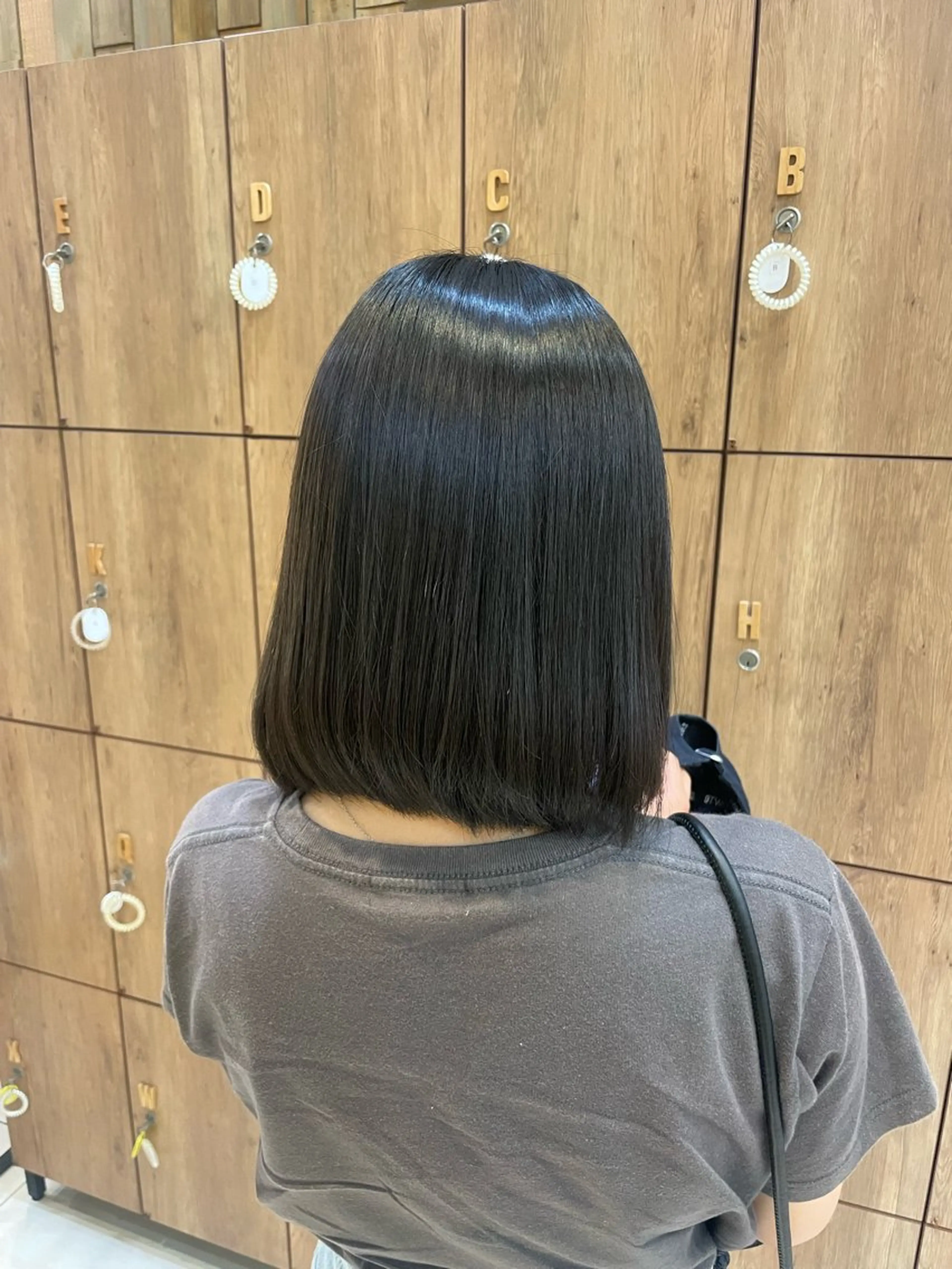 ミディアム 縮毛矯正 韓国カラー／エクステ 松戸梨杏のヘアスタイル