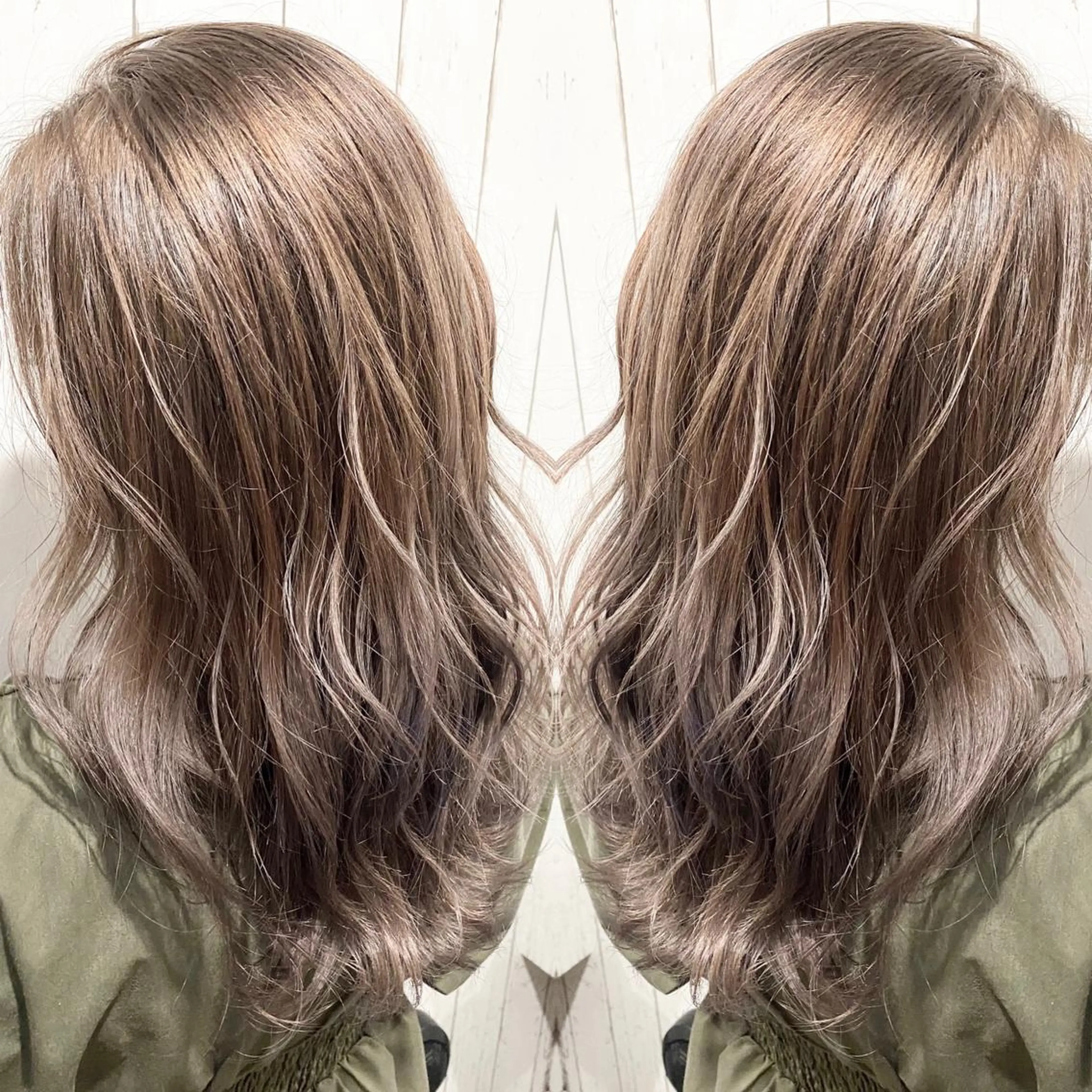 ミディアム カラー パーマ ヘアアレンジ ベージュカラー ブリーチ ヘアカラー トリートメント RecheRche【池袋】所属・👑指名率No.1 👑坂口飛翔のヘアスタイル