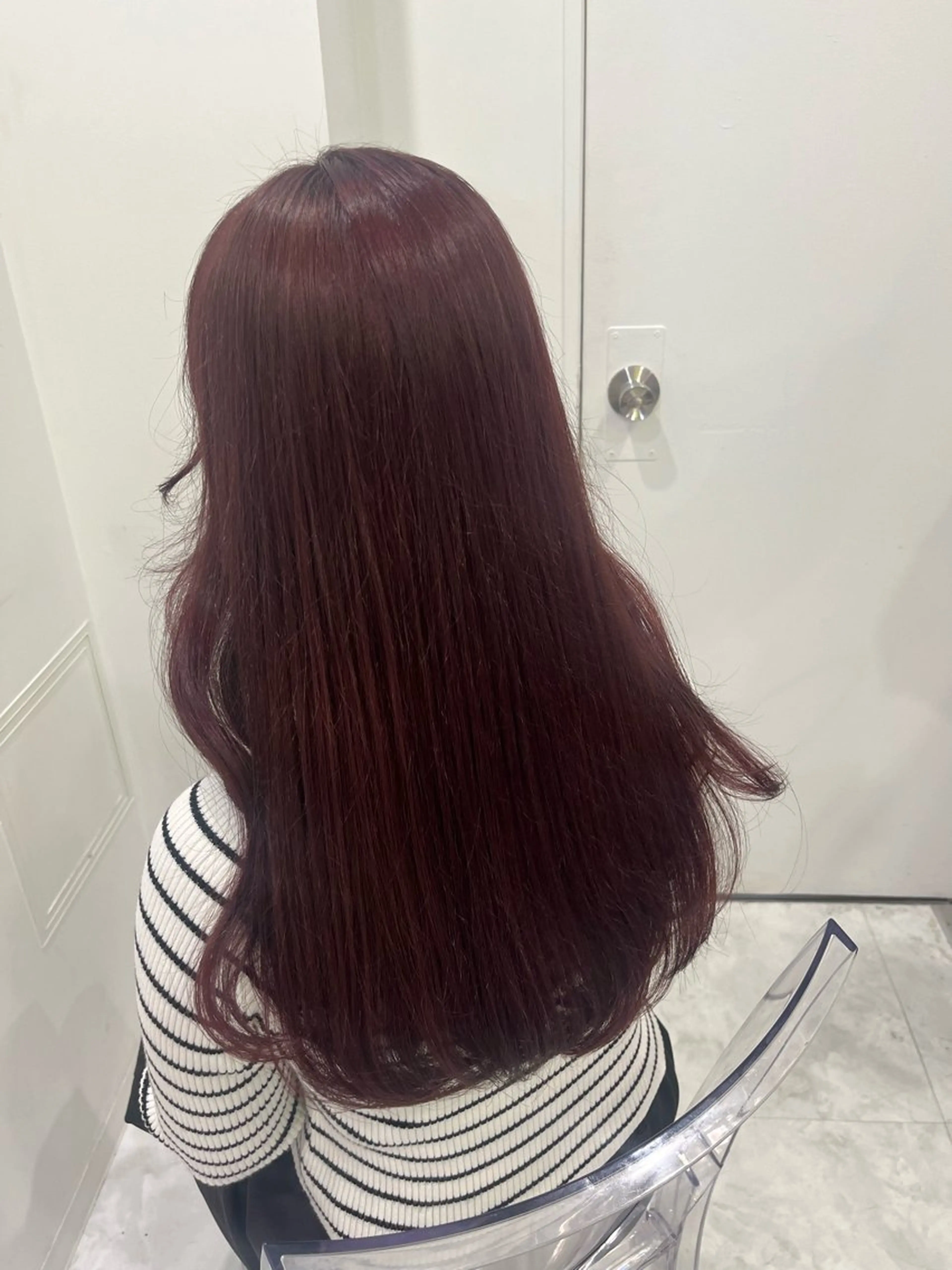 ロング カラー カット ヘアカラー ガーリー♡女の子っぽ ヘア♡ピンクカラー♡のヘアスタイル