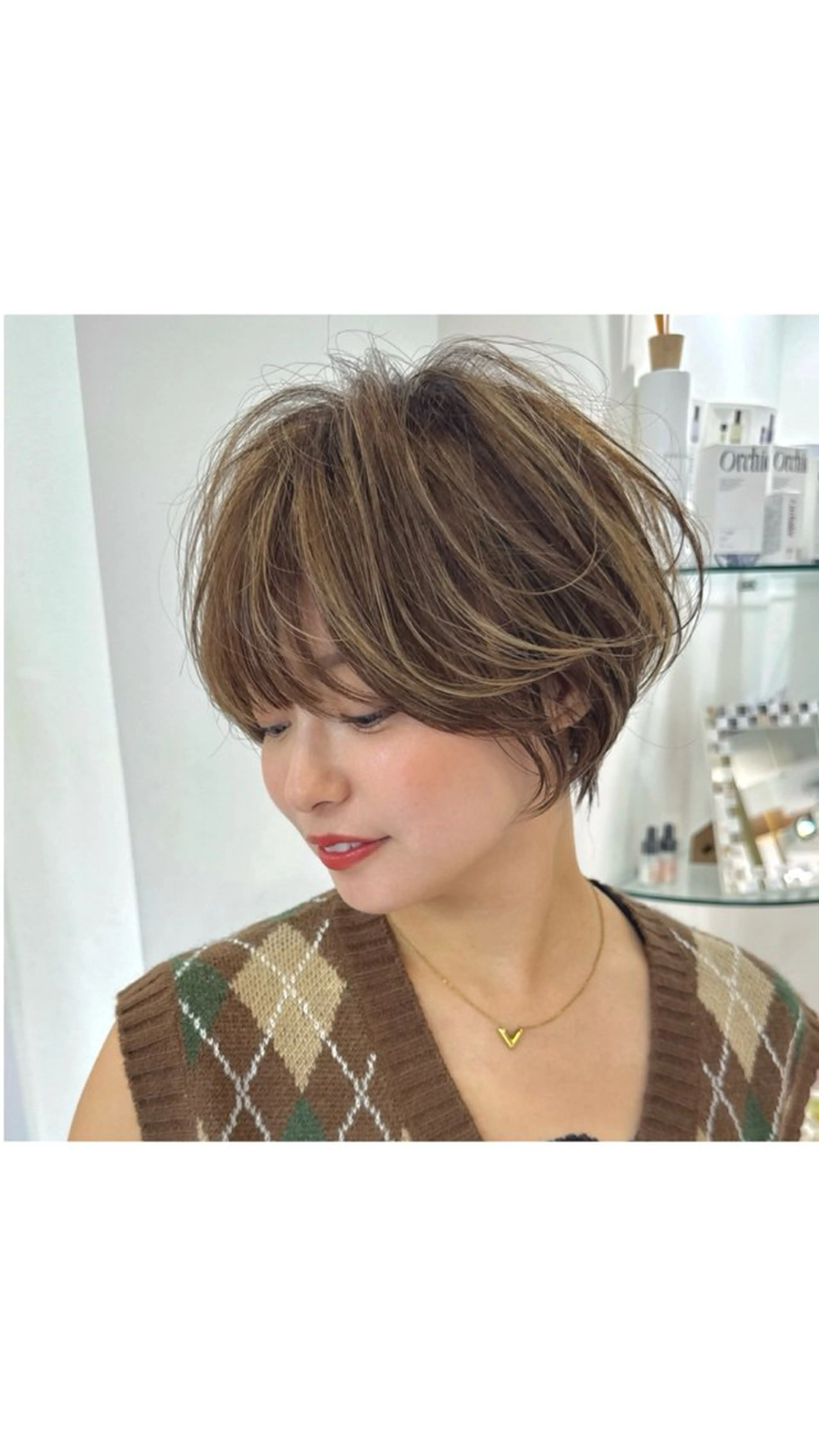 ショート カラー 丸みショート 透明感カラー ハイライトカラー ハイライト ショートヘア カット 🌟TOSHI/透明 感カラー/ショートのヘアスタイル