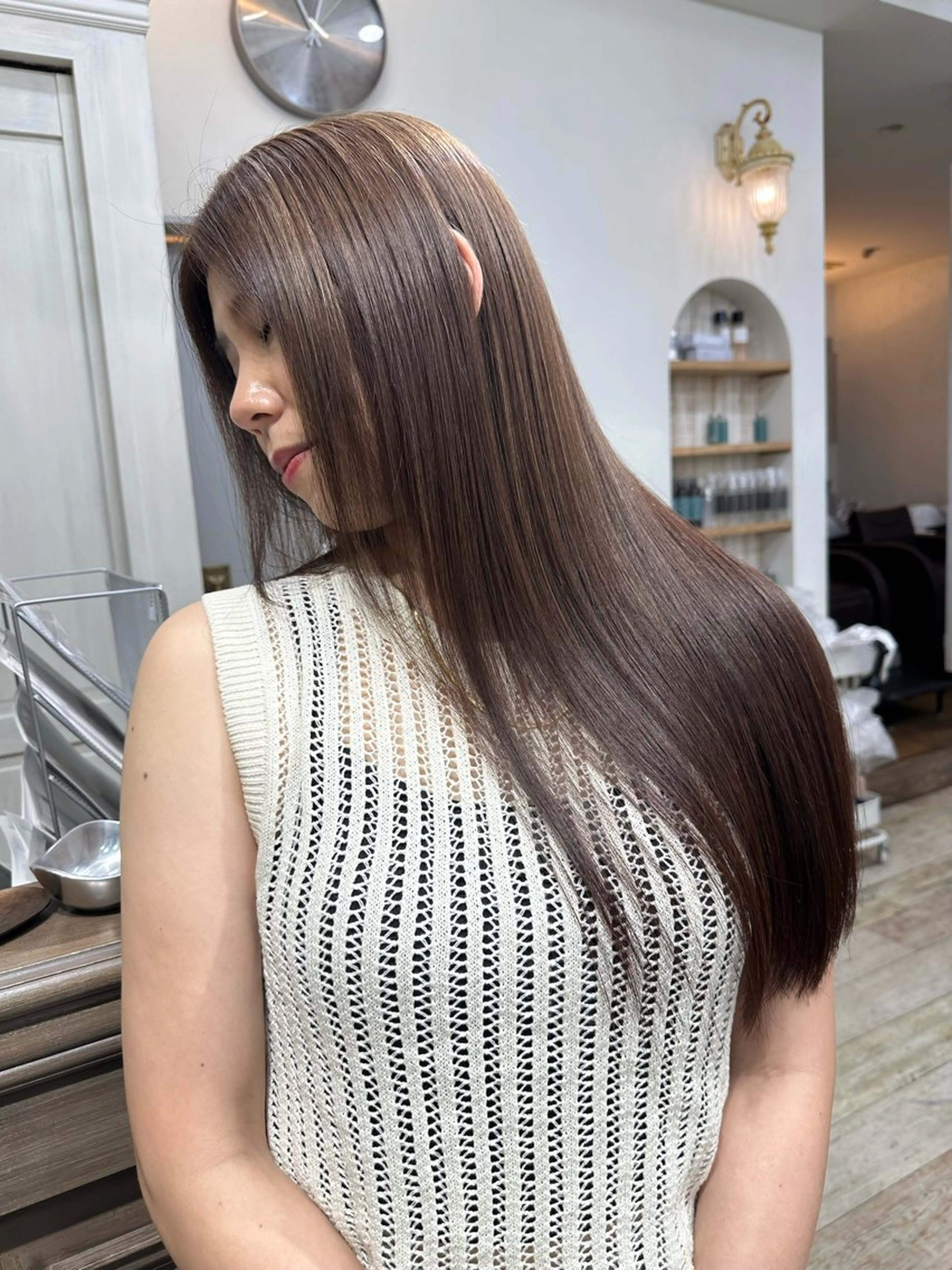 ロング カラー レイヤーカット 髪質改善専門店 Adele 青山所属・白髪ぼかし/レイヤー 青山/ヒロキのヘアスタイル