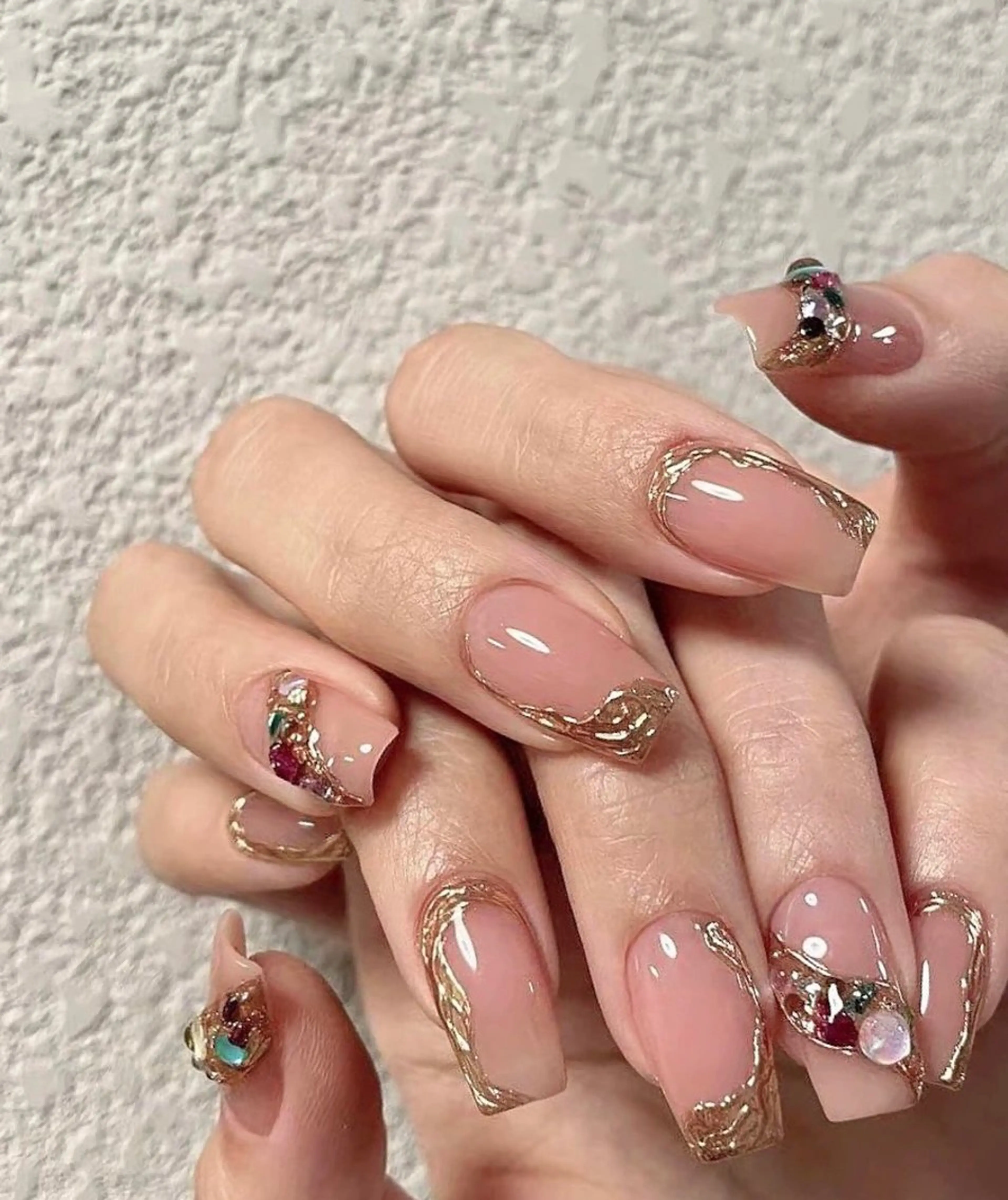 ネイル 韓国ネイル ニュアンスネイル 春ネイル ワンホンネイル 恵比寿 The Nailのネイルデザイン