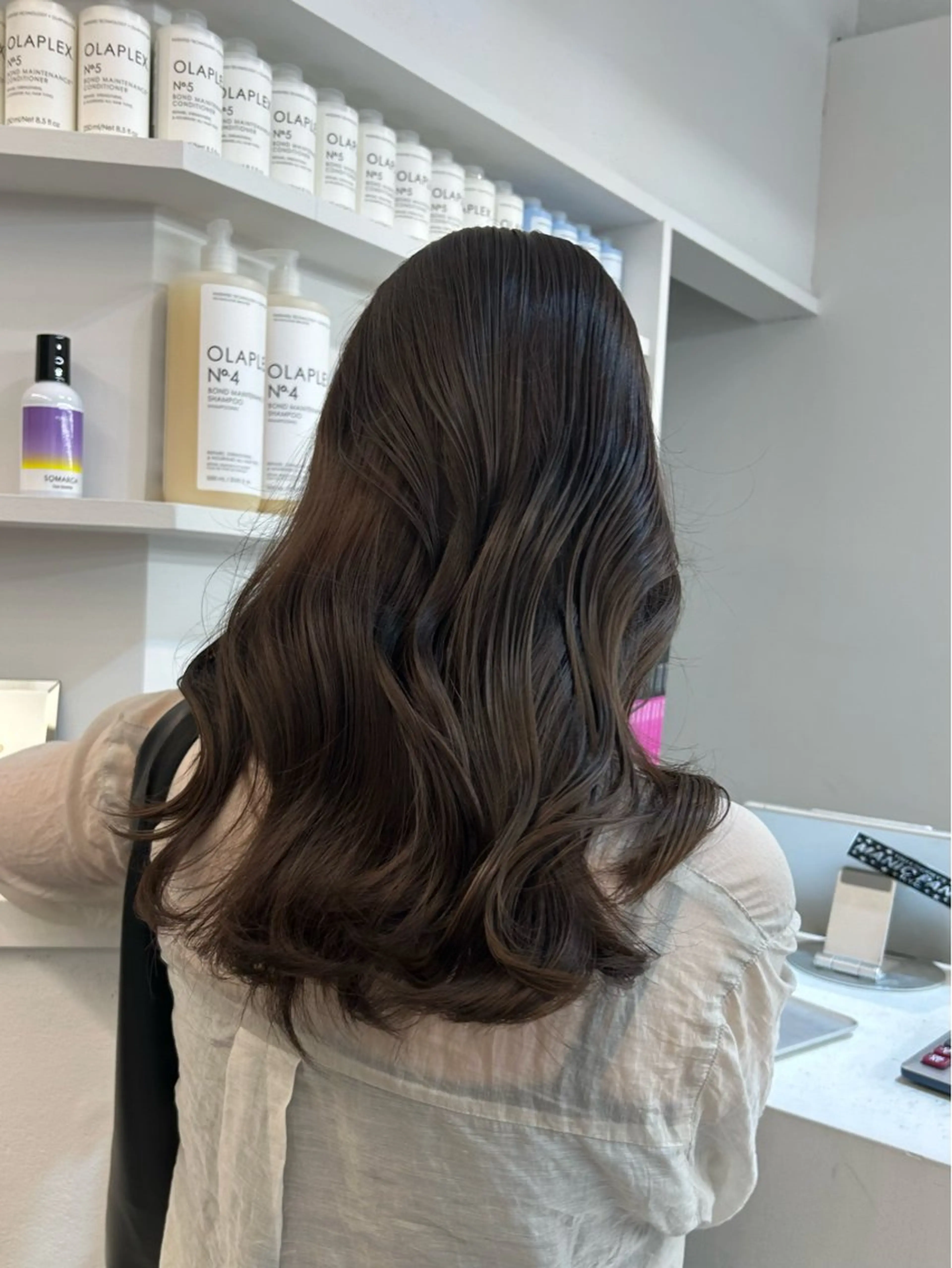 ロング カラー ケアカラー ヘアカラー トリートメント 渋谷/原宿♡PELE 縮毛矯正/ストレートのヘアスタイル