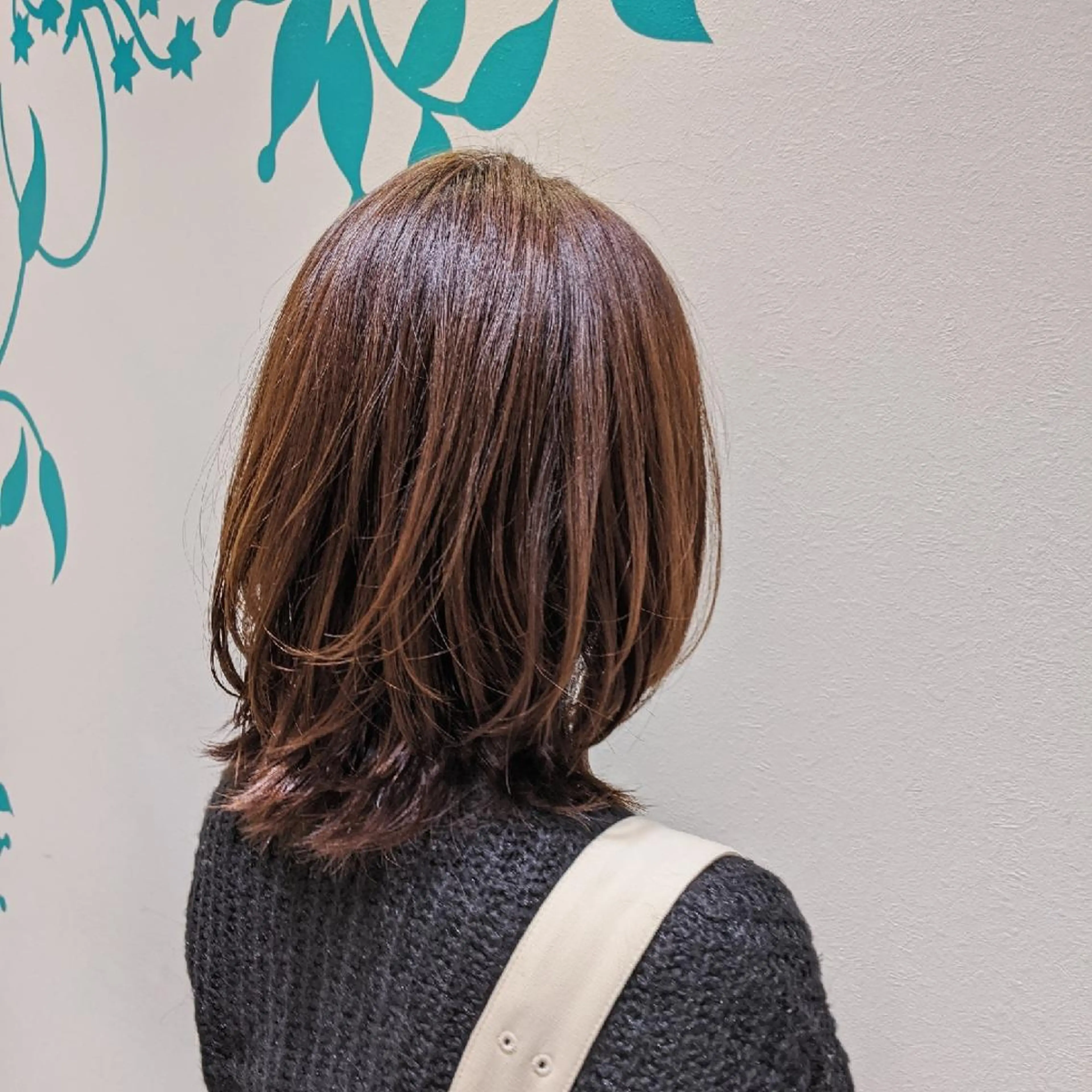 ミディアム 浜田りほ Luxbe 博多バスターミナルのヘアスタイル