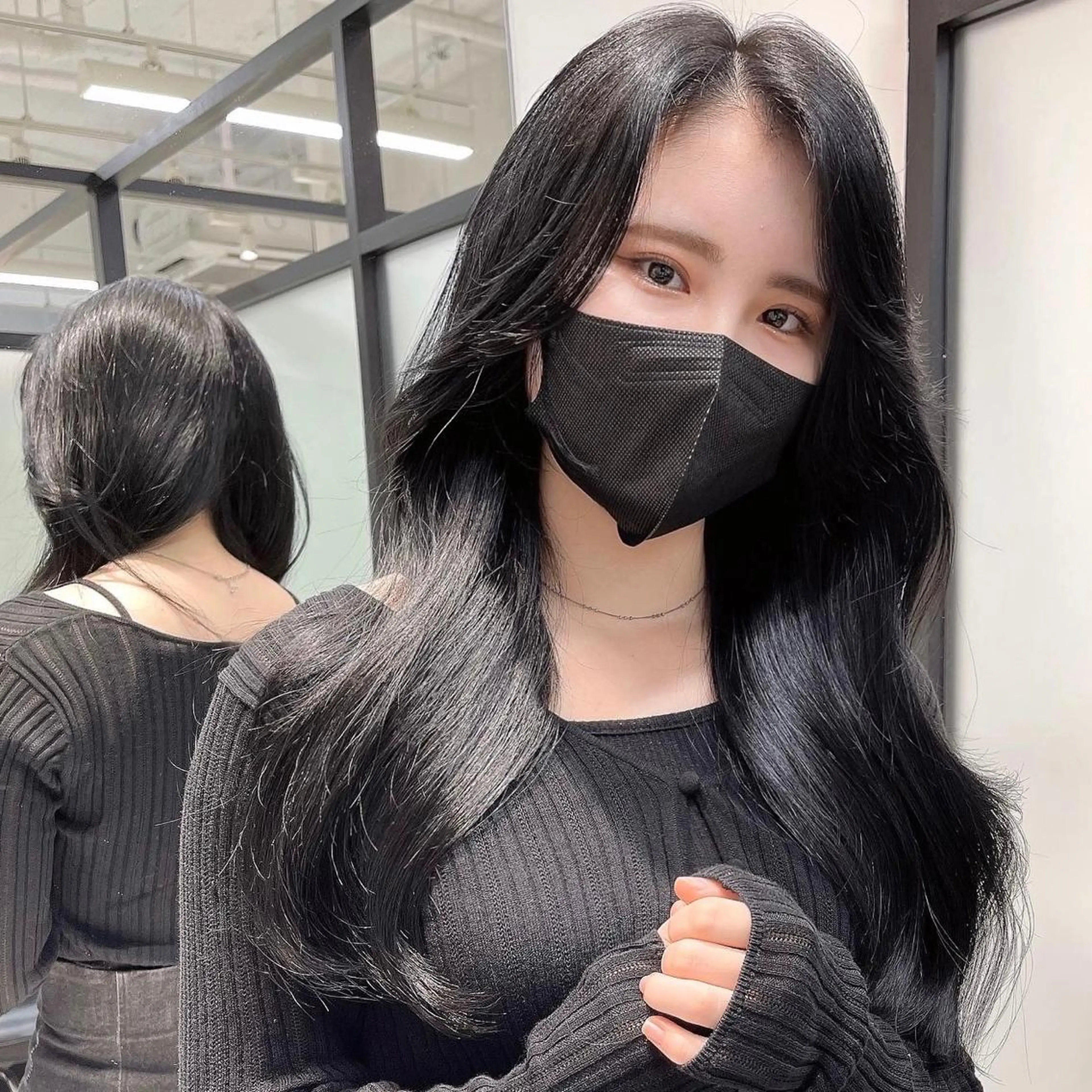 ロング トリートメント 韓国レイヤーカット 髪質改善▫️水野有真のヘアスタイル