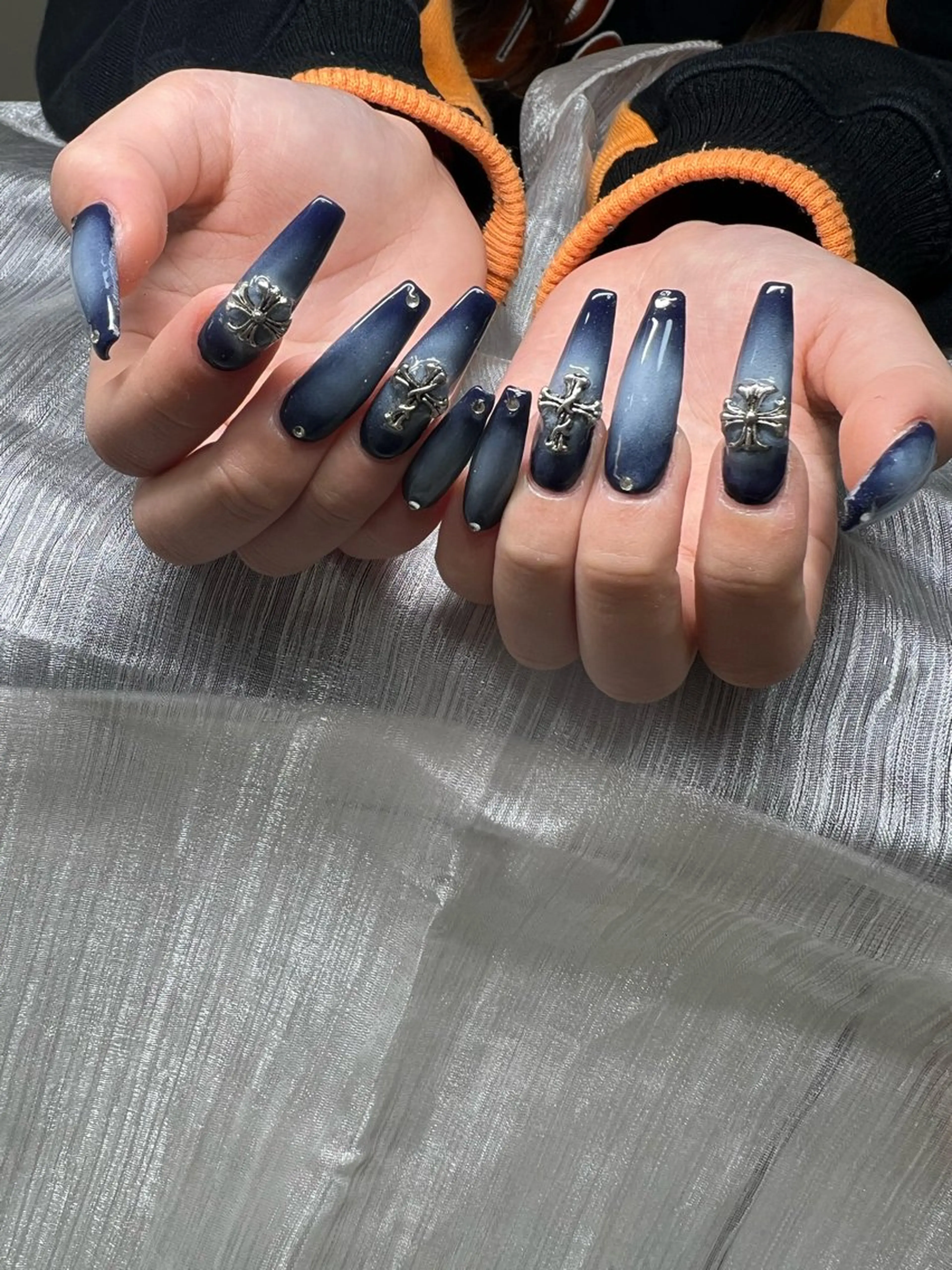 ネイル オーロラネイル チークネイル 長さ出し フットネイル フレンチネイル Lee Nails チップ長さだし専門店のネイルデザイン