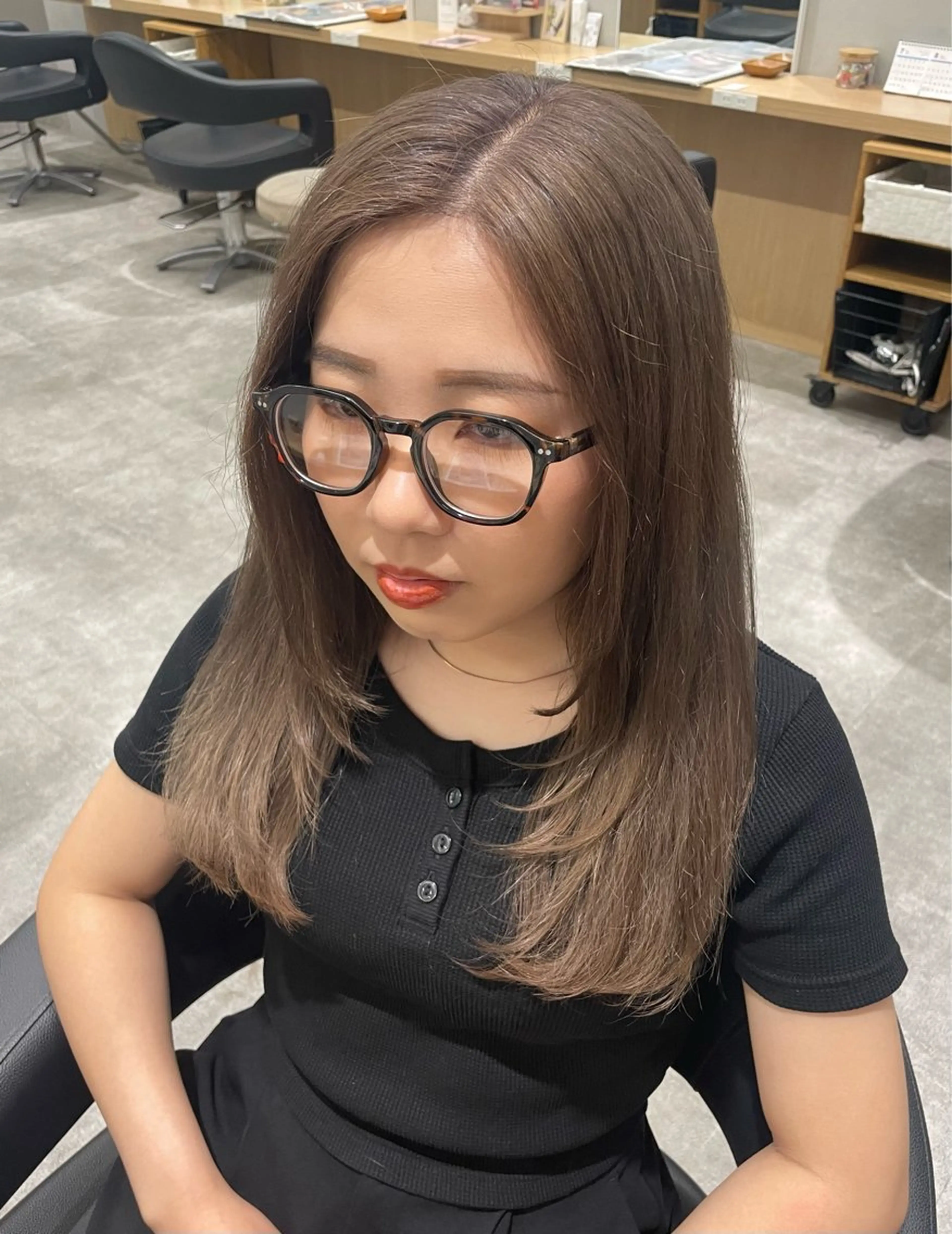 ミディアム カラー ヘアカラー トリートメント Zina【梅田】 /田中 沙弥のヘアスタイル