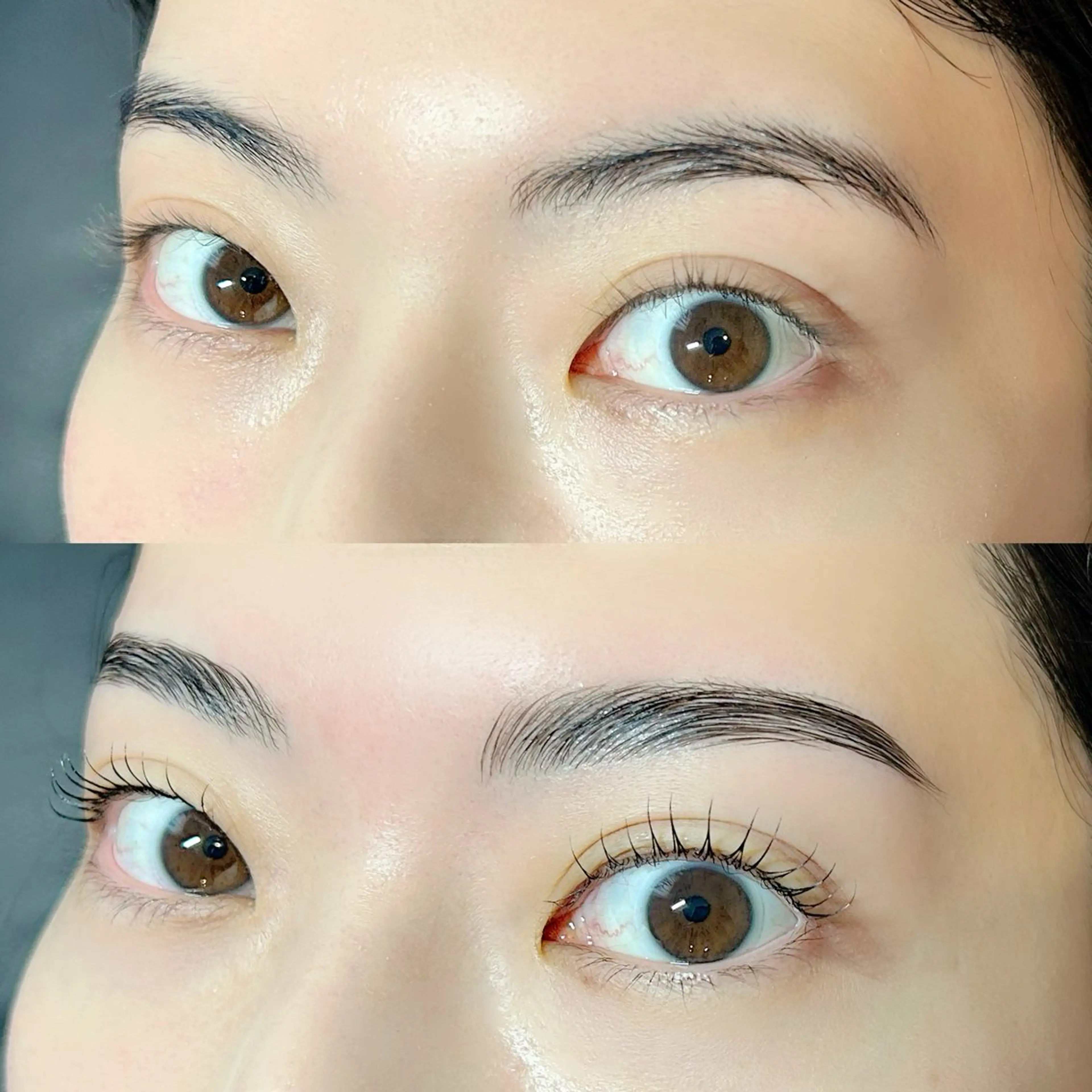 まつ毛パーマ&ハリウッドブロウリフト(WAX込)¥8000の写真