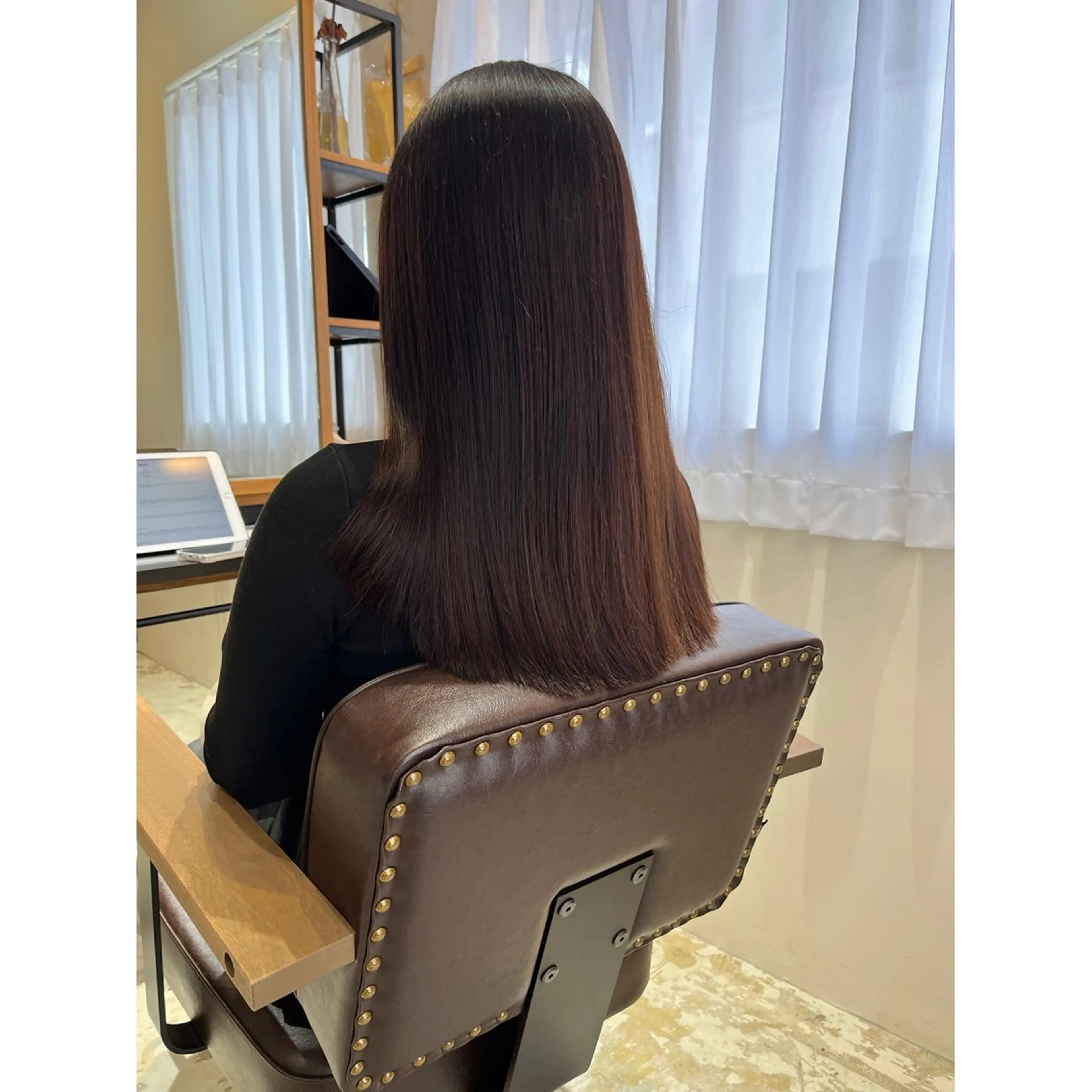 ロング 顔周りカット レイヤーカット 喜友名洸季 anoneのヘアスタイル