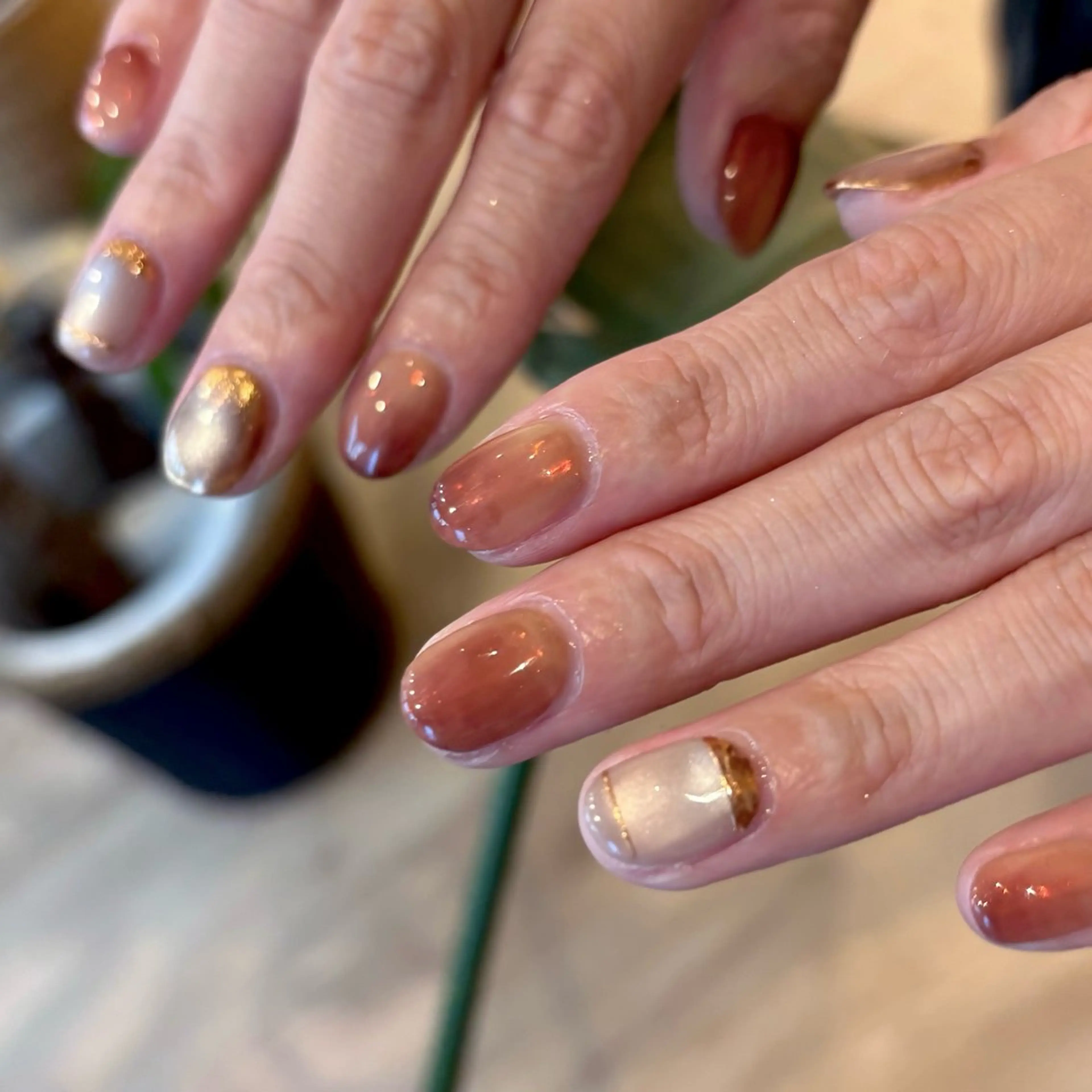 ネイル 氷ネイル・うるうるネイル マグネットネイル 持ち込み Bianca名駅店 安田のネイルデザイン